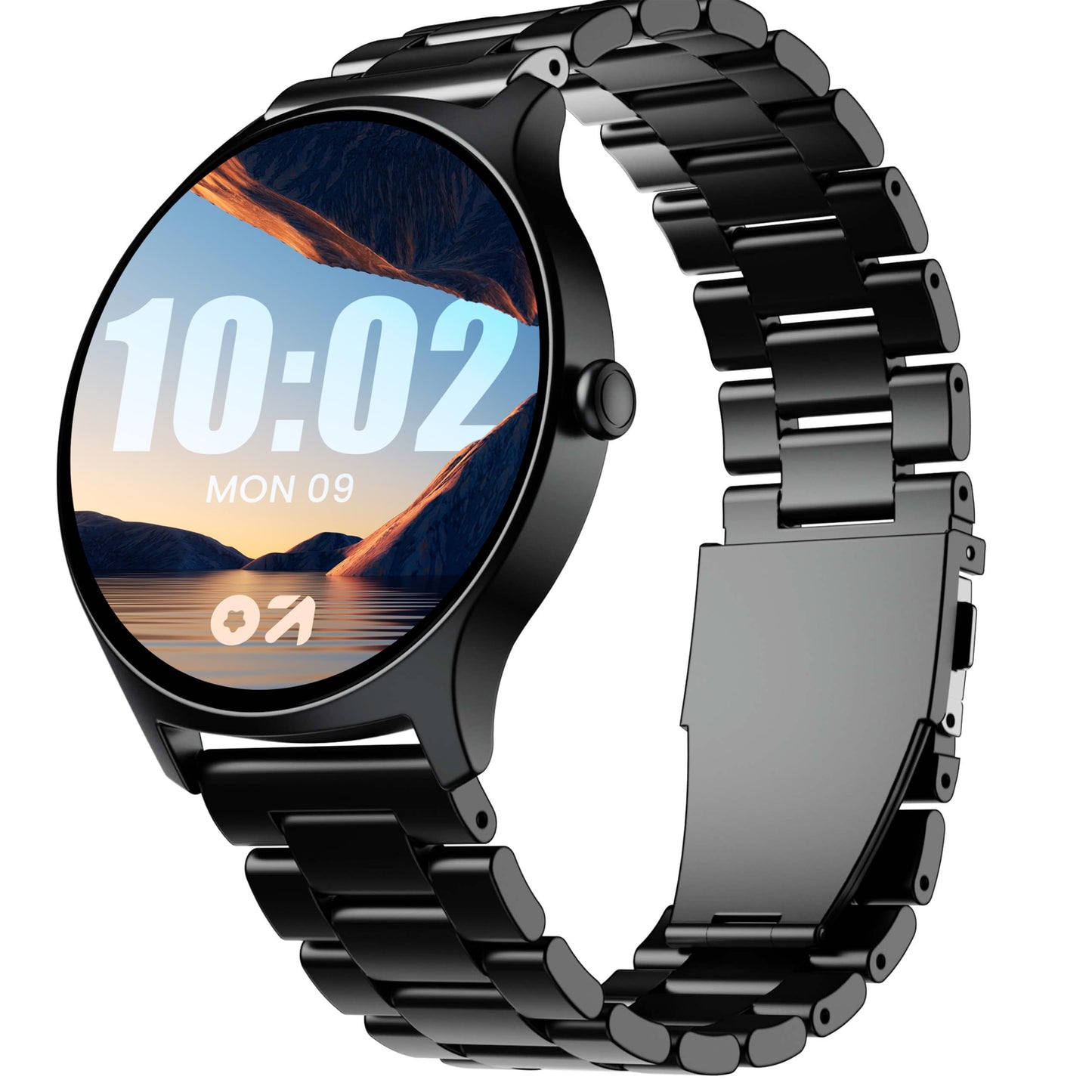 GOBOULT Rover Pro Smart Watch 1.43'' AMOLED, Free Straps, Bluetooth Calling, IP68, Zinc Alloy Frame, 1000 Nits Brightness, AI Voice Assistant, SpO2, 120+ Sports Mode Smartwatch (Metal Black)