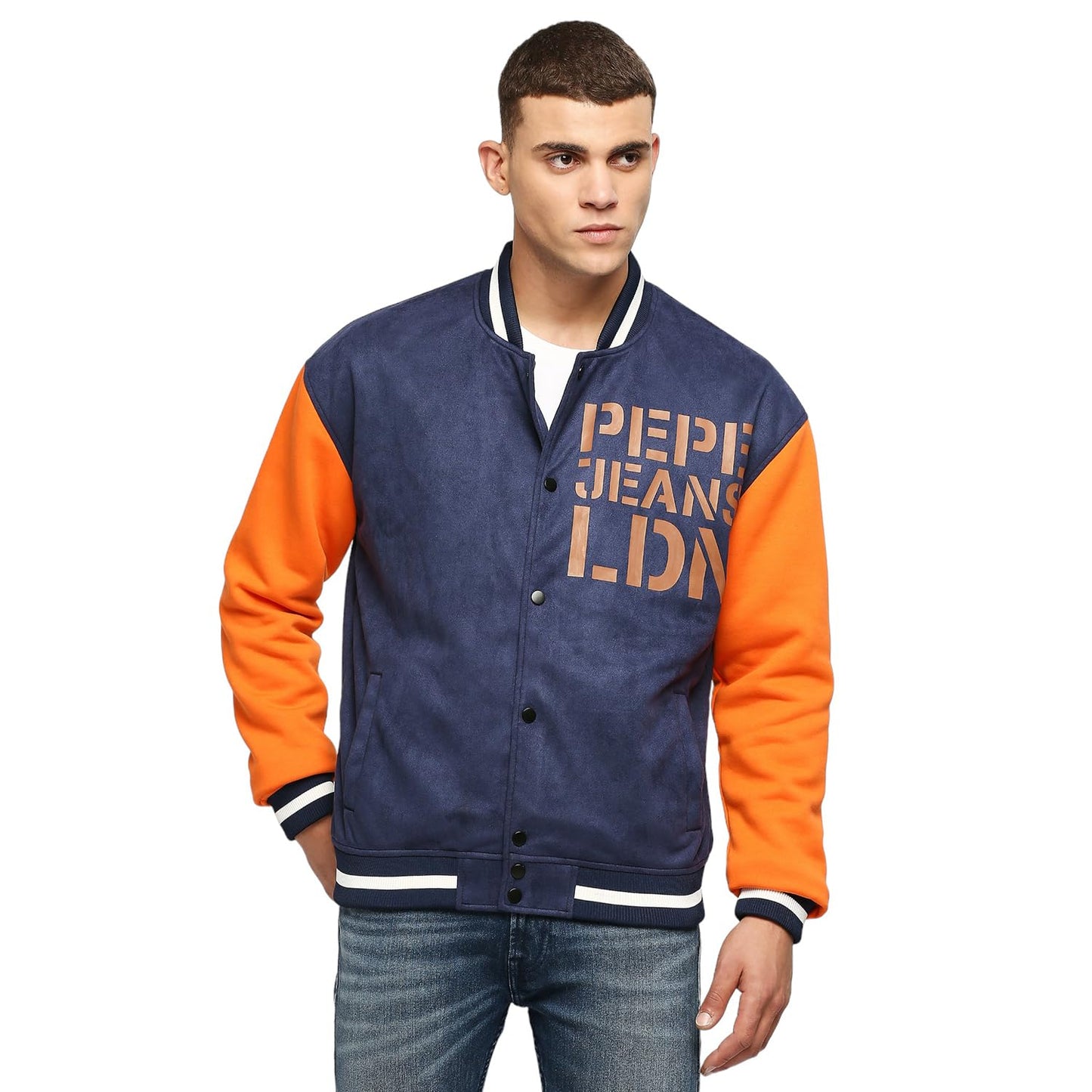 Pepe Jeans Men's A-Line Coat (PM402928_Navy Blue