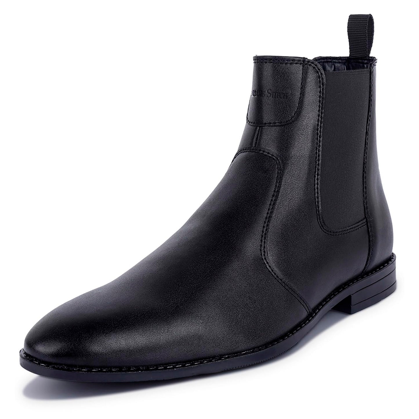 LOUIS STITCH Men's Chelsea Boots | Handcrafted | High Ankle Boot| Comfortable Formal Office & Casual Wear Shoes | Dual Tone Patina Finish | Size-UK010 Obsidian Black (LSRG_CL)