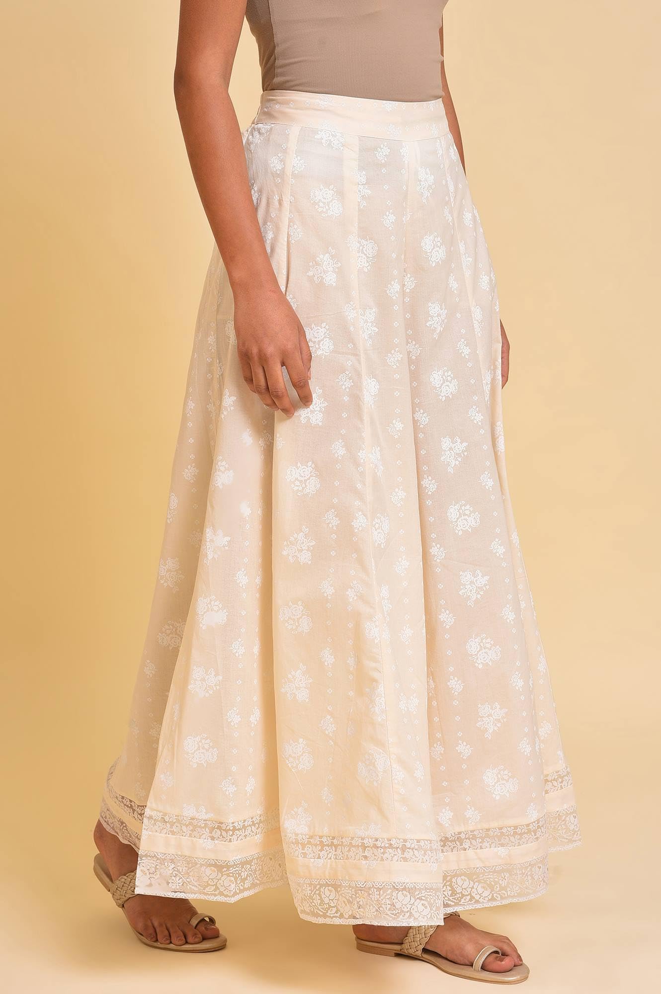 W Pure Cotton Strechable Divided Skirts for Women | Pure Cotton Divided Skirts for Women | Culottes for Women | W for Woman