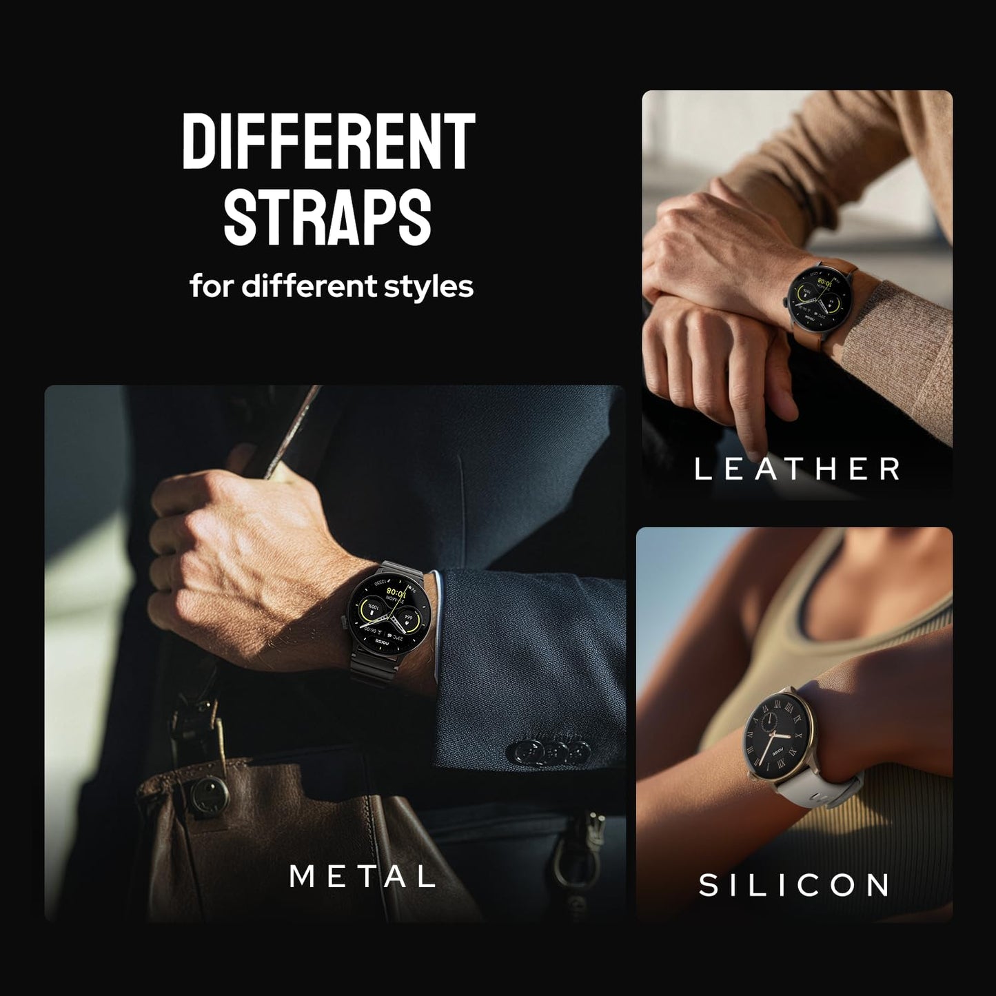 Noise Pro 6R 1.46" AMOLED Smart Watch, 1000 NITS, Powered by AI Pro, Built-in GPS, Strava Integration, Stainless Steel Dial, Video Watch Faces, 3ATM, Emergency SOS, TWS Connectivity (Pure Titanium)