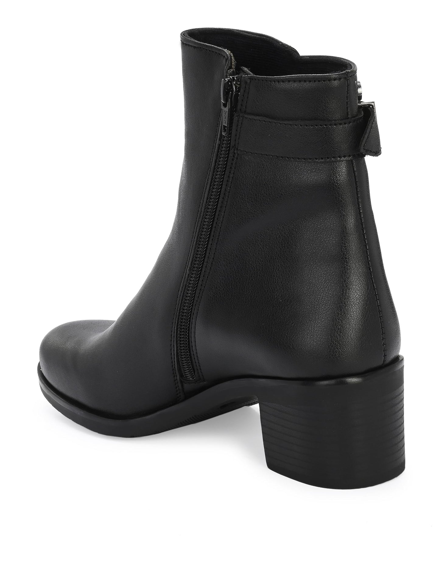 Delize Black Women Chelsea Heeled Boots 63728-37