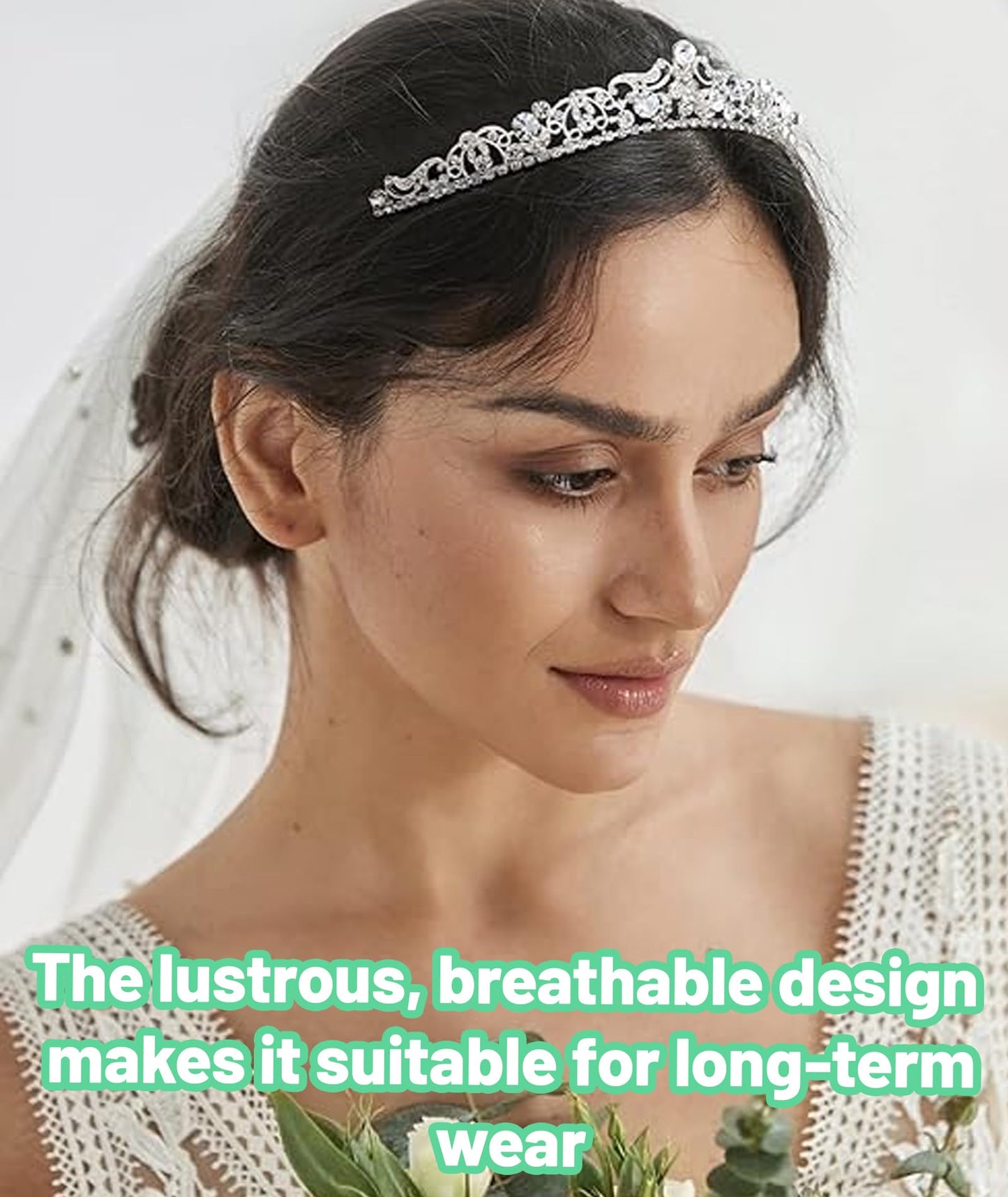 Tiara for Women Wedding, Crown for Women Queen, Elegant Rhinestone Headpiece for Brides, Prom, Parties, Cosplay, Birthday Crowns for Girls