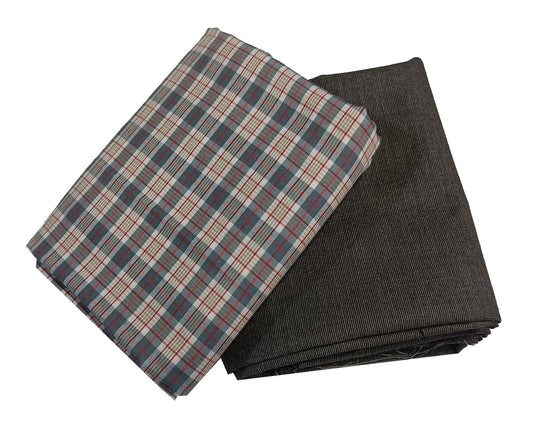 Siyaram's Men's Checked Shirt and Trouser Unstitched Fabric Set -Gift Pack (Multicolour_Free Size) 321