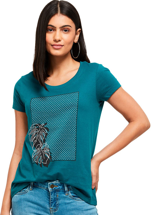 Max Cotton Women's Regular Blouse (SU22CCP05_Teal XL)