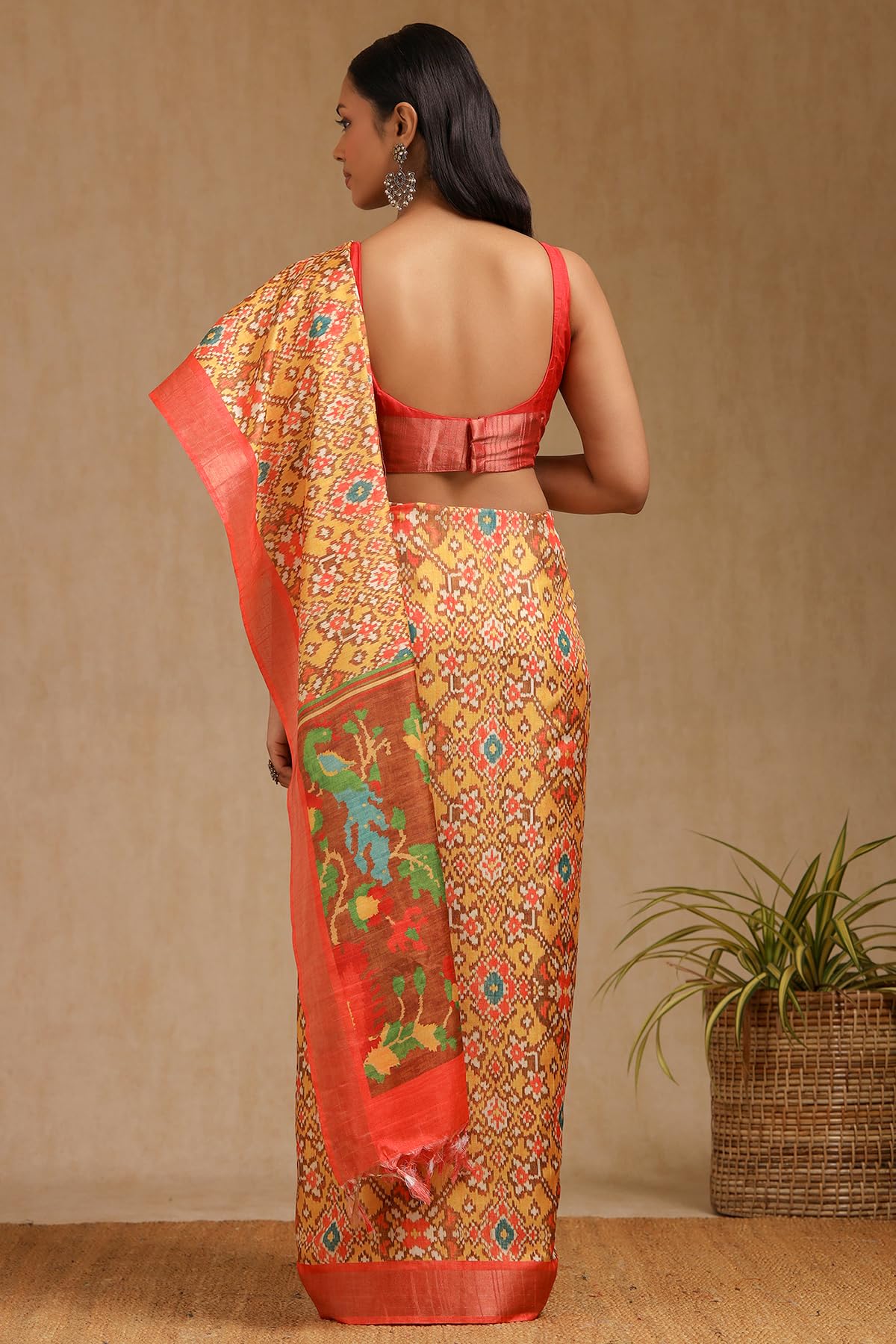 Soch Womens Multicolour Art Silk Pochampally Saree