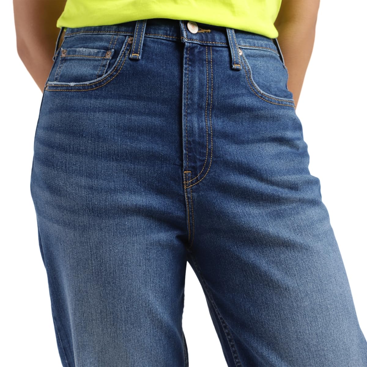 Levi's Women's Straight High Rise Jeans (A7713-0007_Blue, 32