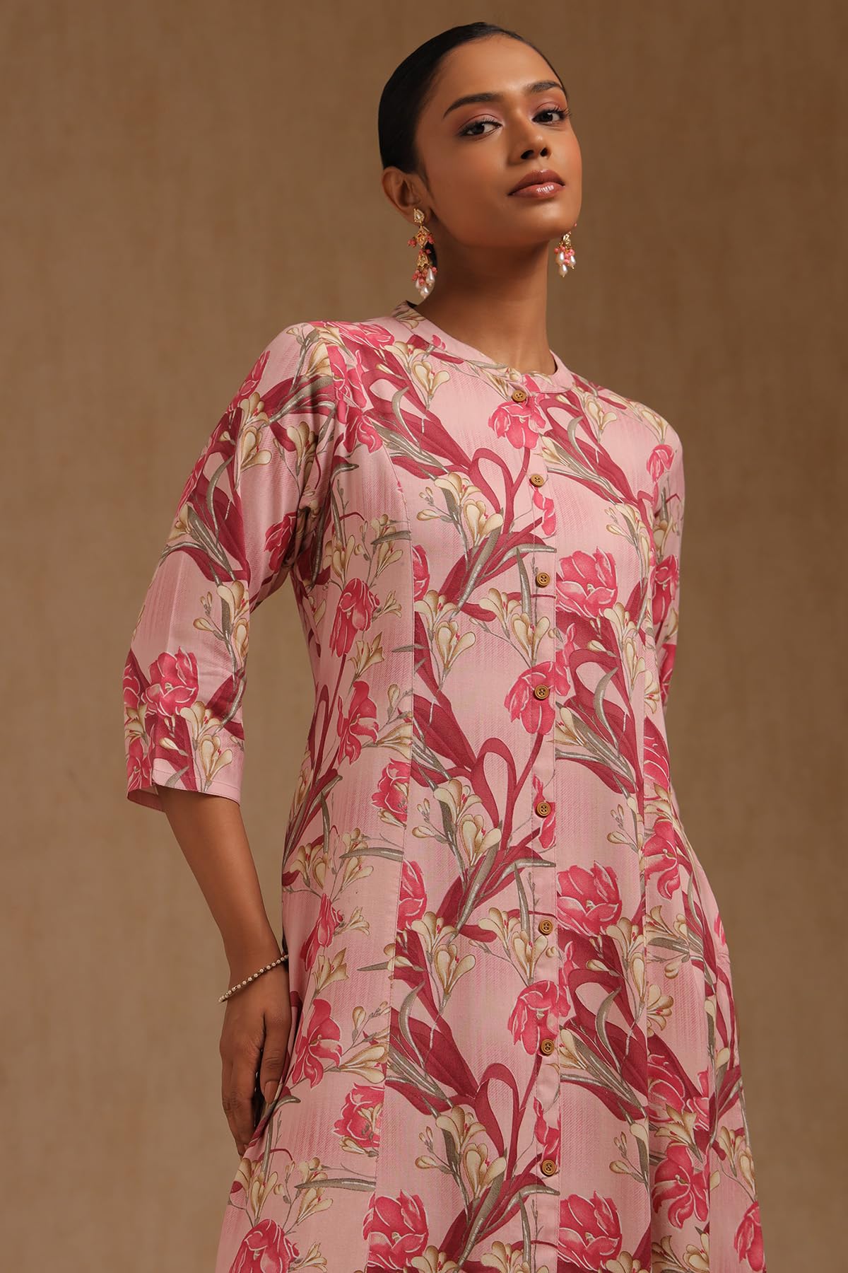 Soch Womens Rayon Floral Print Kurta