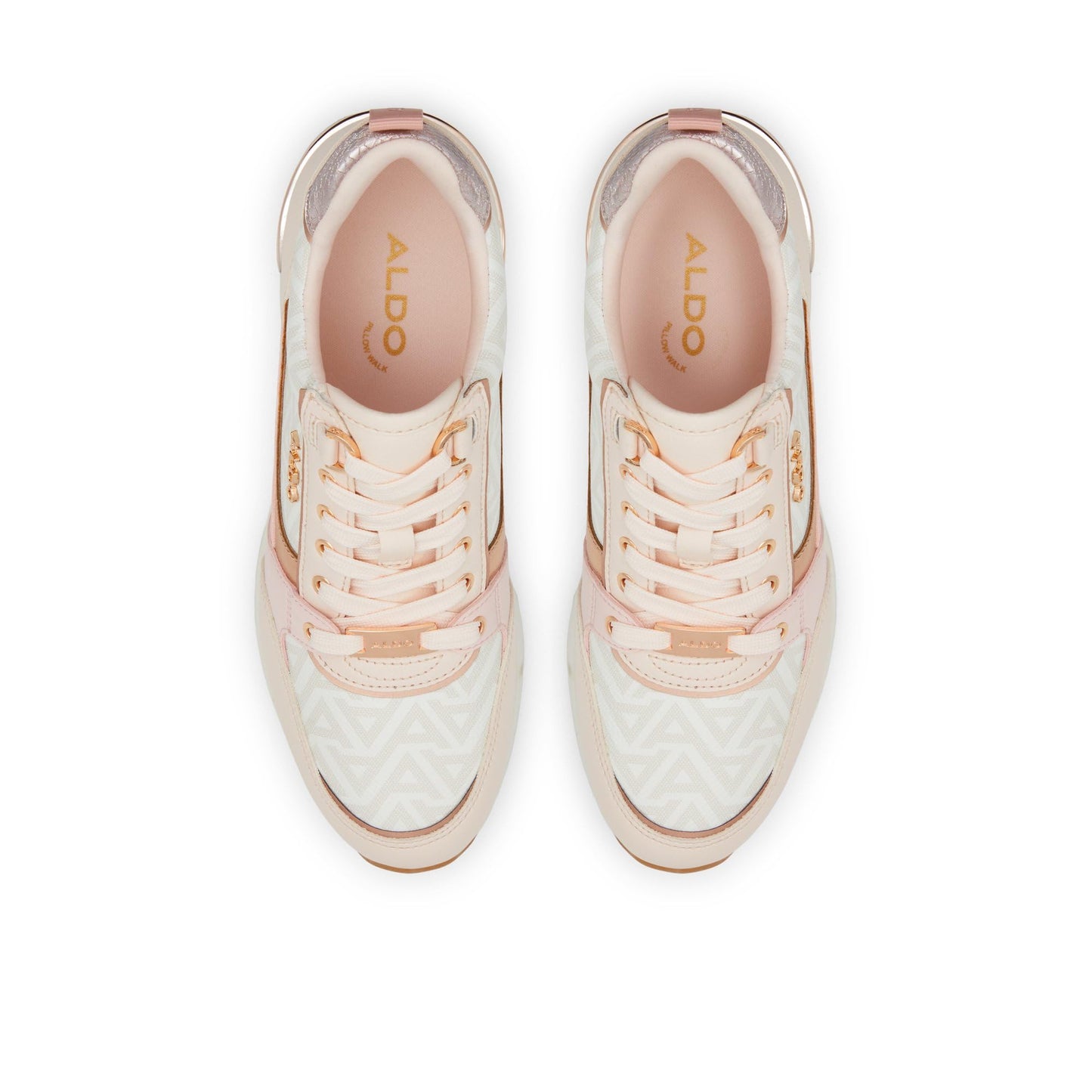 Aldo Womens CAROTERIEL-IN680 Ladies Light Pink Wedge Sneakers, 2 UK