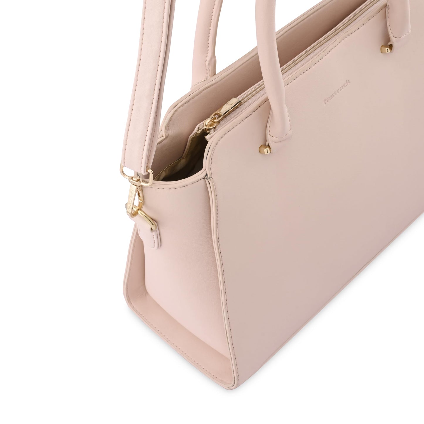 Fastrack Women and Girls Solid Classic Satchel Bag, And | Made Up Of Premium Faux Leather, Pink