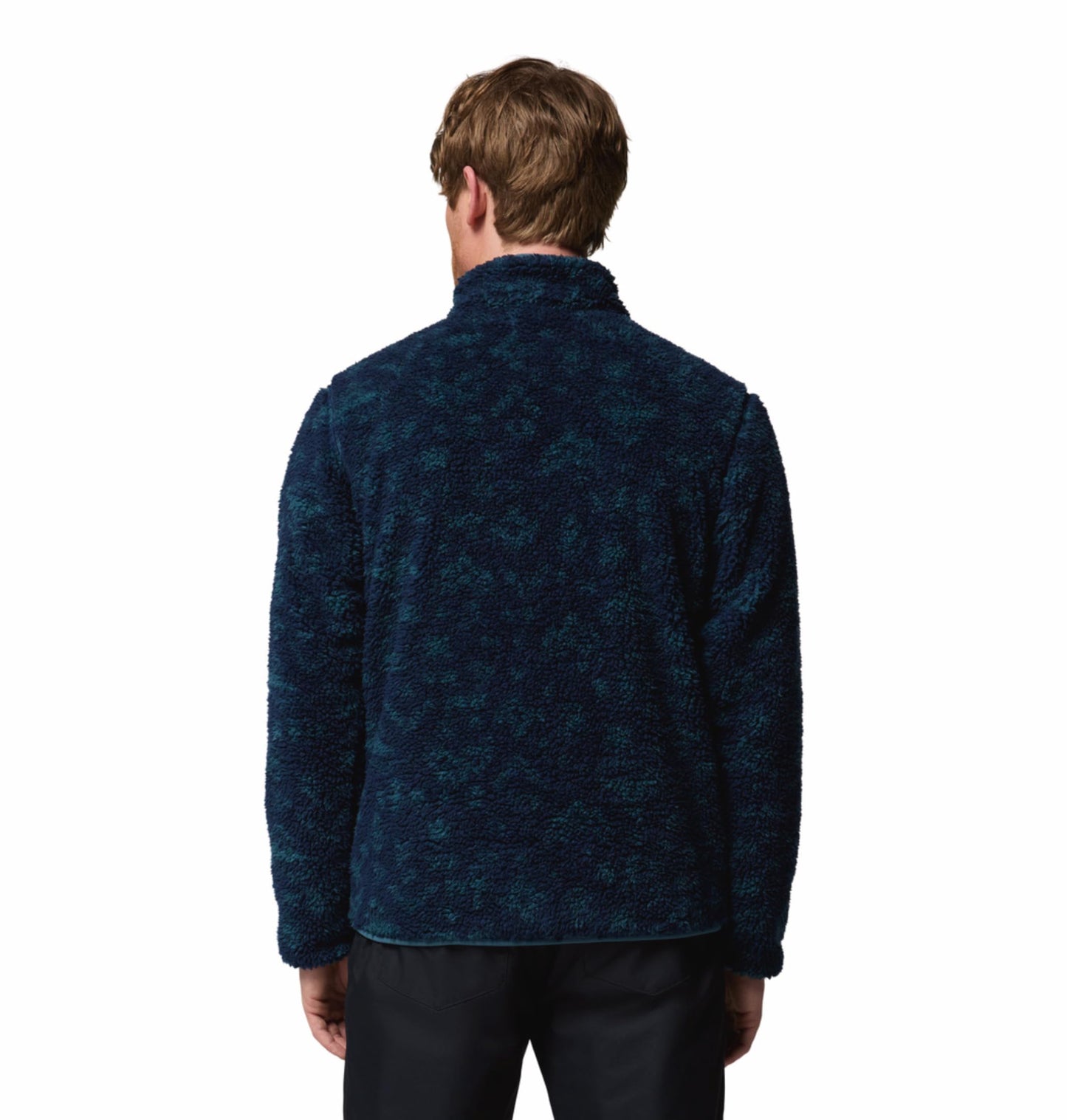 Columbia Men Navy Blue Winter Pass Reversible Fleece Jacket, L