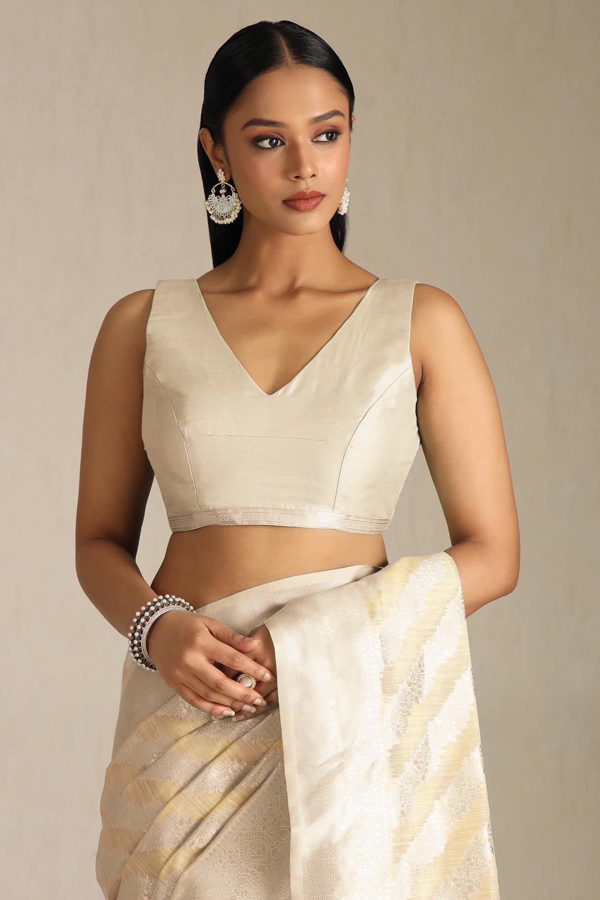 Soch Womens Tussar Woven Design Saree