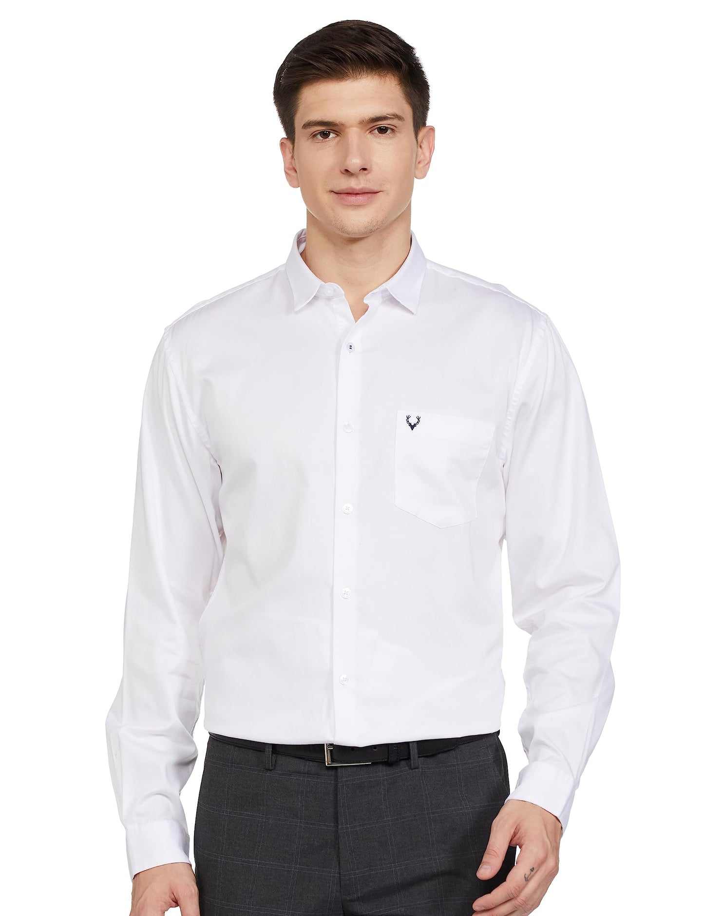 Allen Solly Men's Slim Fit Shirt (ASSFQSPFJ58709_White 40)