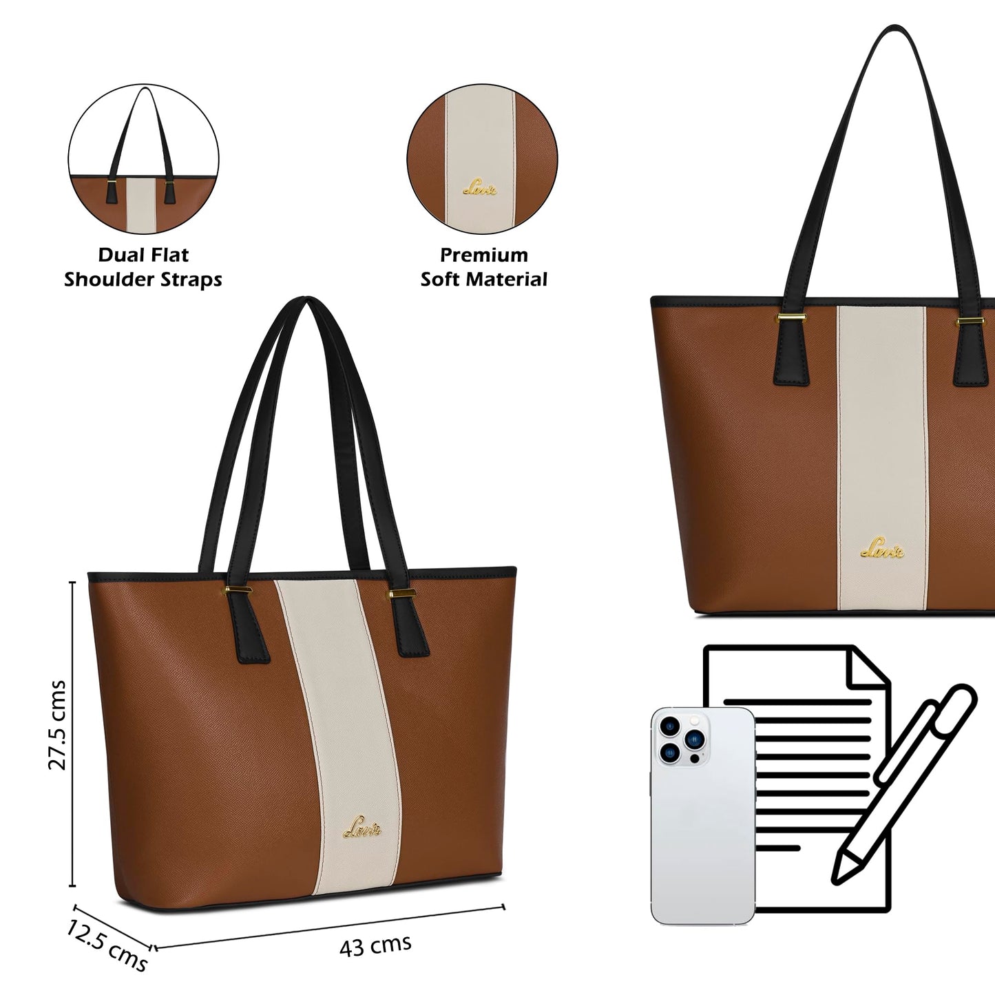 Lavie Avery Colourblock Tote |Tote Bag | Ladies purse | Stylish Shoulder Bag | Gift for Women