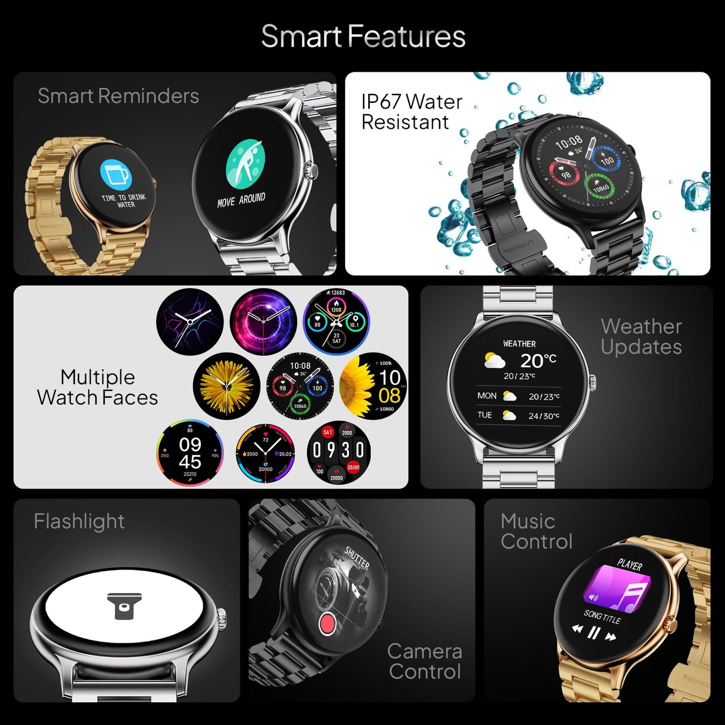 Fire-Boltt Newly Launched Phoenix Ultra Blaze Luxury Stainless Steel, Bluetooth Calling Smart Watch, AI Voice Assistant, Metal Body with 120+ Sports Modes, SpO2, Heart Rate Monitoring (Silver)