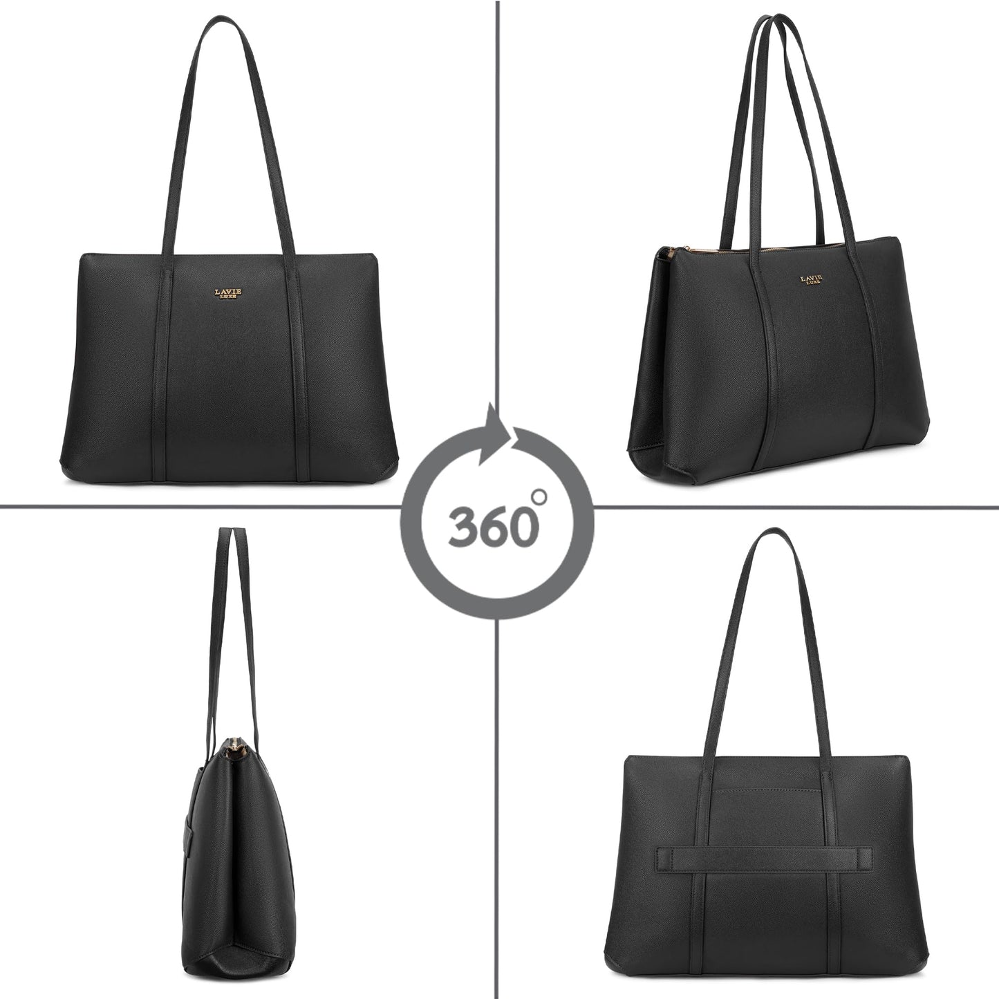 Lavie Luxe Women's Relax 3 Compartment Large Tote Bag | Tote Bag for Work | Ladies purse | Stylish Shoulder Bag | Gift for Women