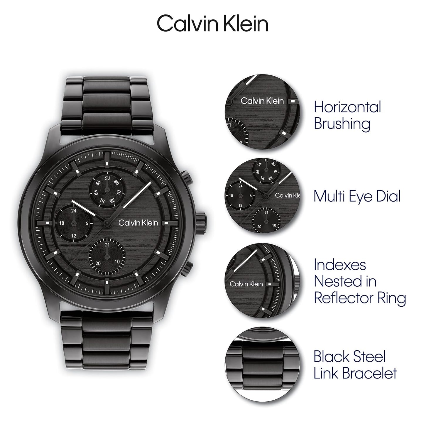 CALVIN KLEIN Sport Multi-Function Analog Black Dial Men's Watch-25200209