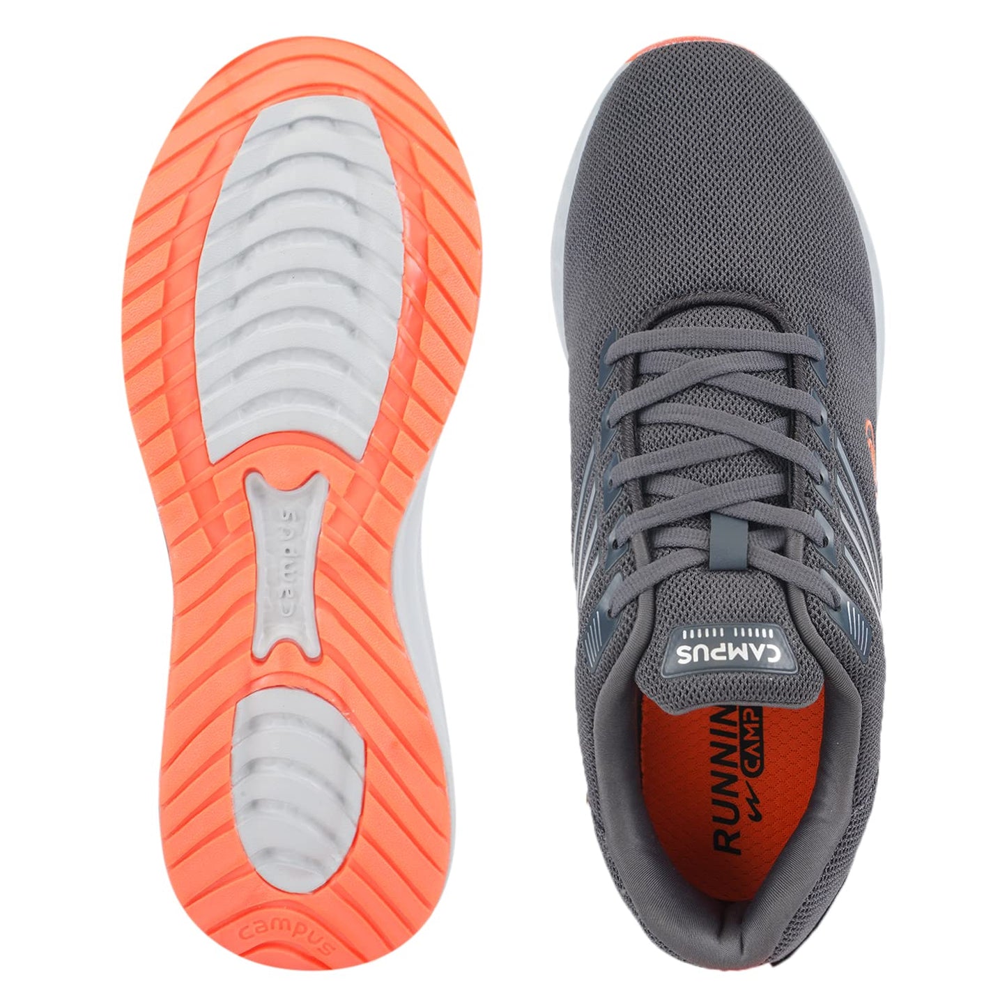 Campus Men's Camp-Bonfire Running Shoes D.Gry/F.ORG - 6UK/India