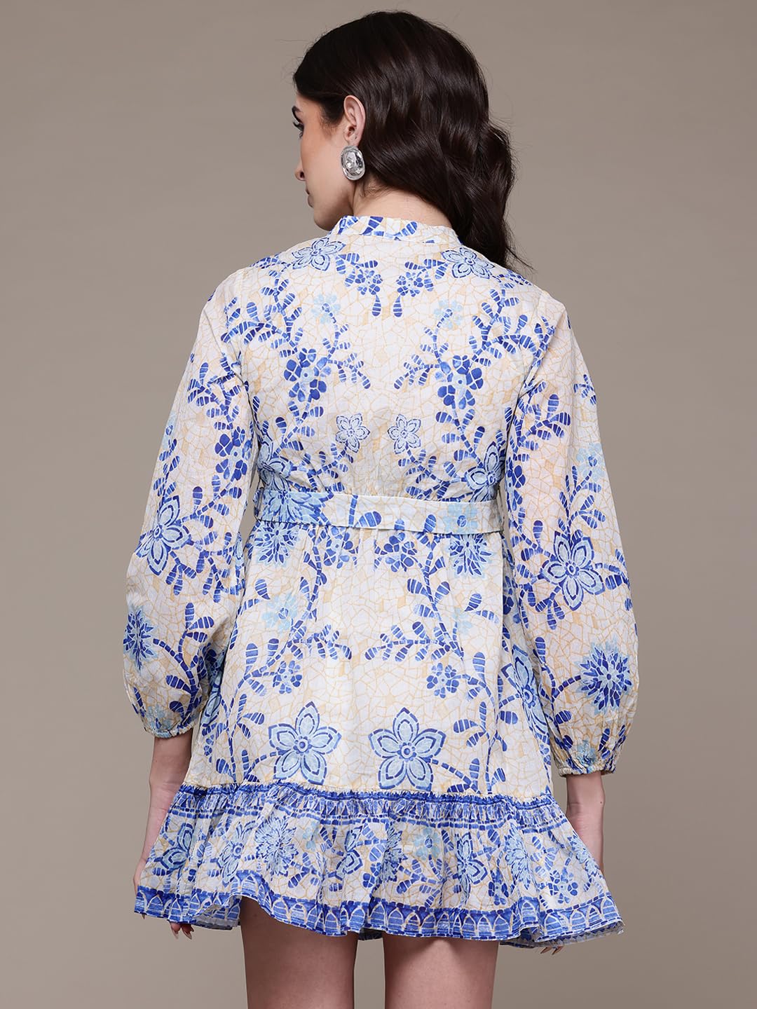 Label RITU KUMAR White Rosine Short Dress