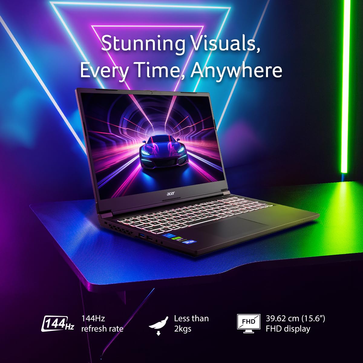 Acer Aspire 7 Intel Core i5-13420H/ NVIDIAGeForce RTXTM 2050 Premium Laptop (Windows 11 Home/16 GB RAM/512GB SSD/54 WHR) A715-79G with 39.62cm (15.6") Full HD Display, Metal Body, 1.99 KG