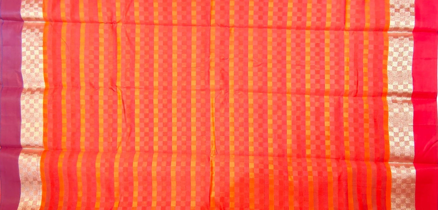 SREE KUMARAN Women's Gadwal Cotton Pattu Saree with Blouse (VSK332-8)