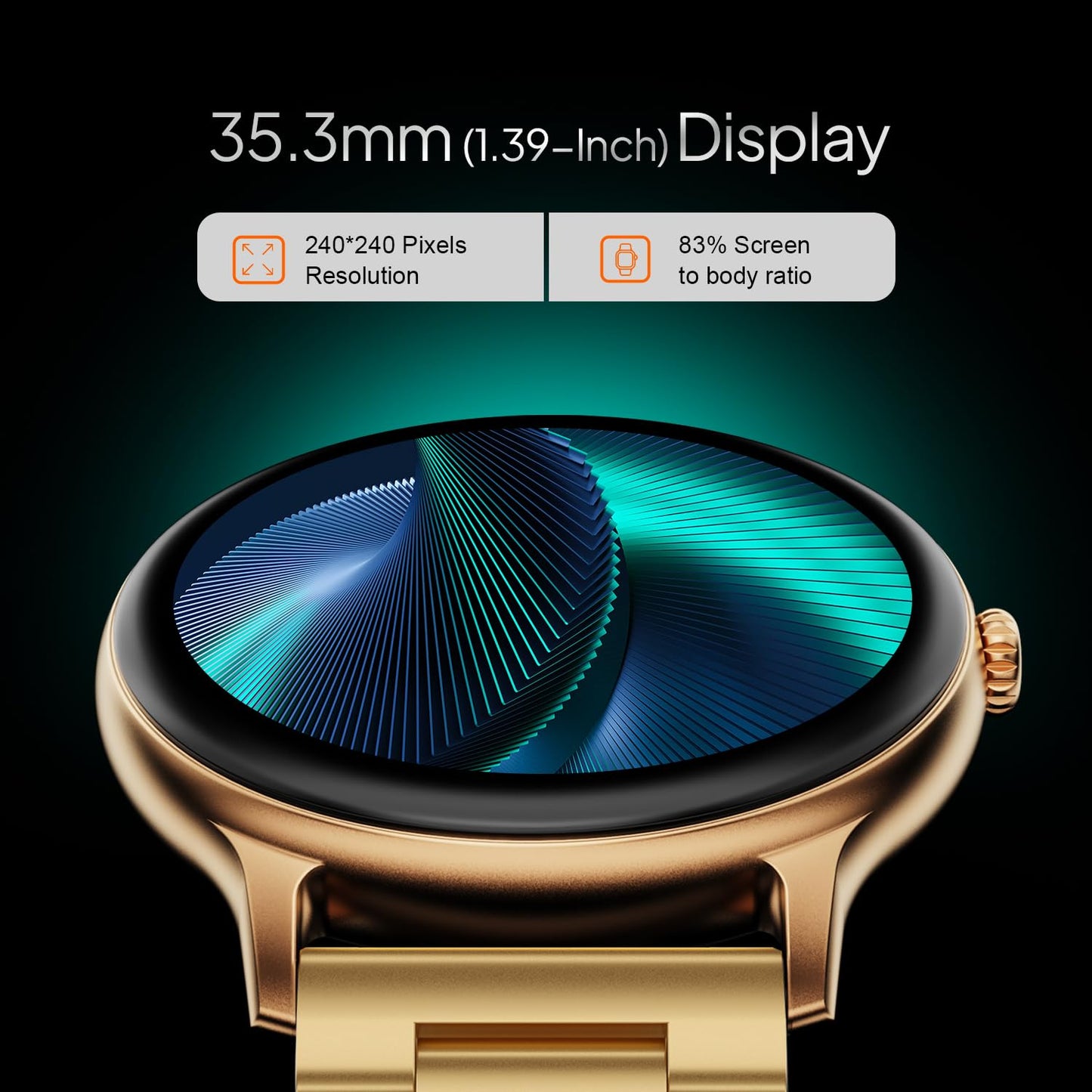 Fire-Boltt Newly Launched Phoenix Ultra Blaze Luxury Stainless Steel, Bluetooth Calling Smart Watch, AI Voice Assistant, Metal Body with 120+ Sports Modes, SpO2, Heart Rate Monitoring (Gold)