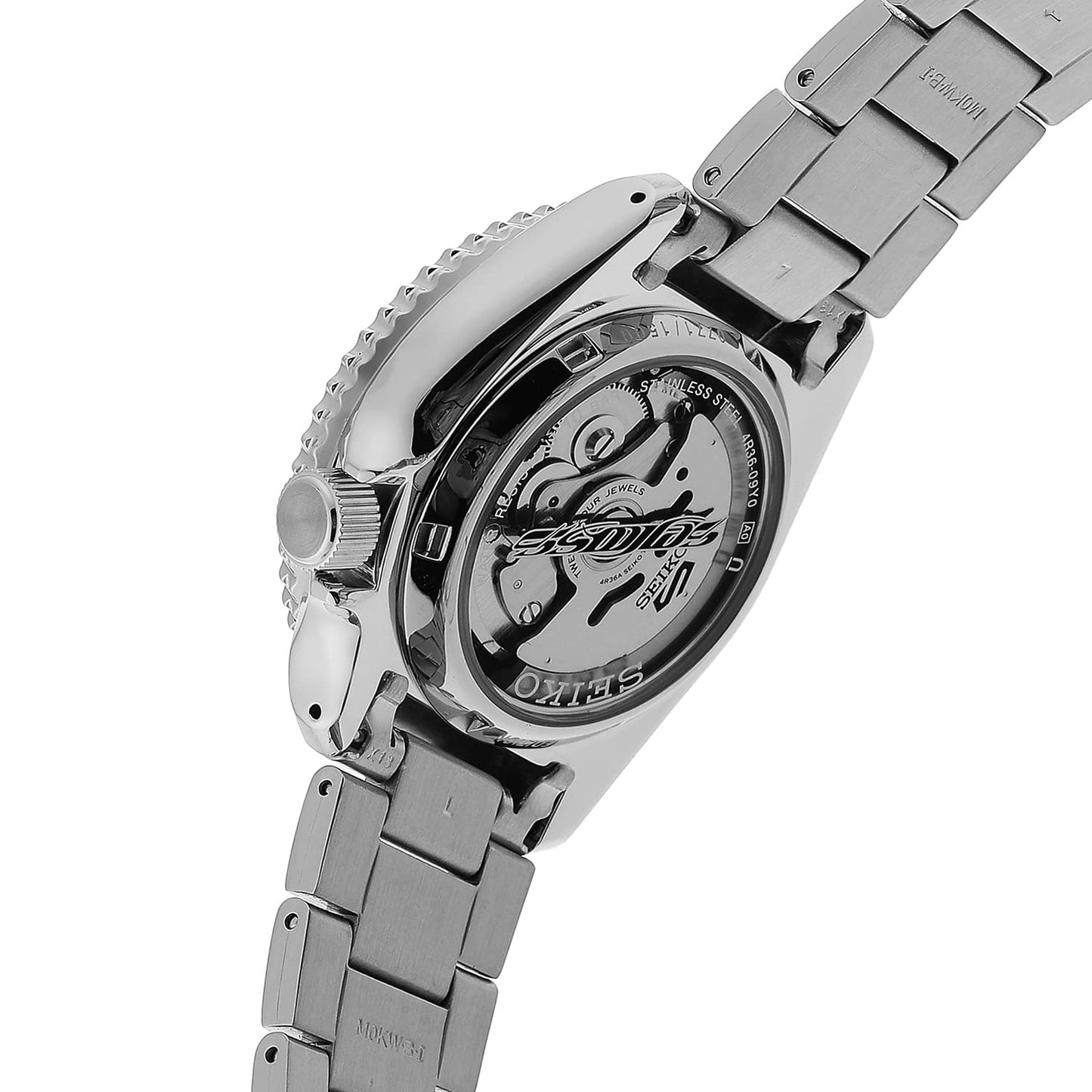 Seiko Stainless Steel Analog Black Dial Men Watch-Srpg65K1, Bandcolor-Silver