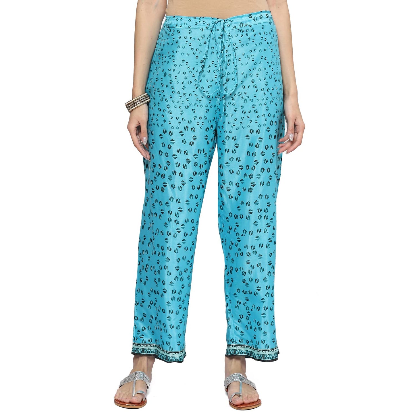 BIBA Women Printed Relaxed Mix and Match(Summer P19242_Blue_XL)