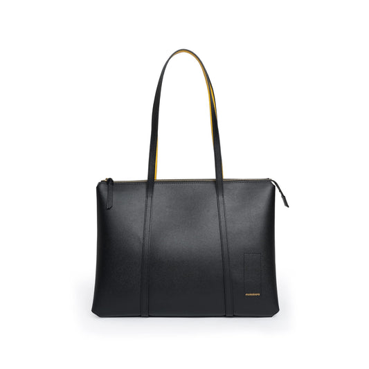 MOKOBARA The Easy Going Tote | Vegan Leather Black Tote Bag for Women And Girls (Crypto)