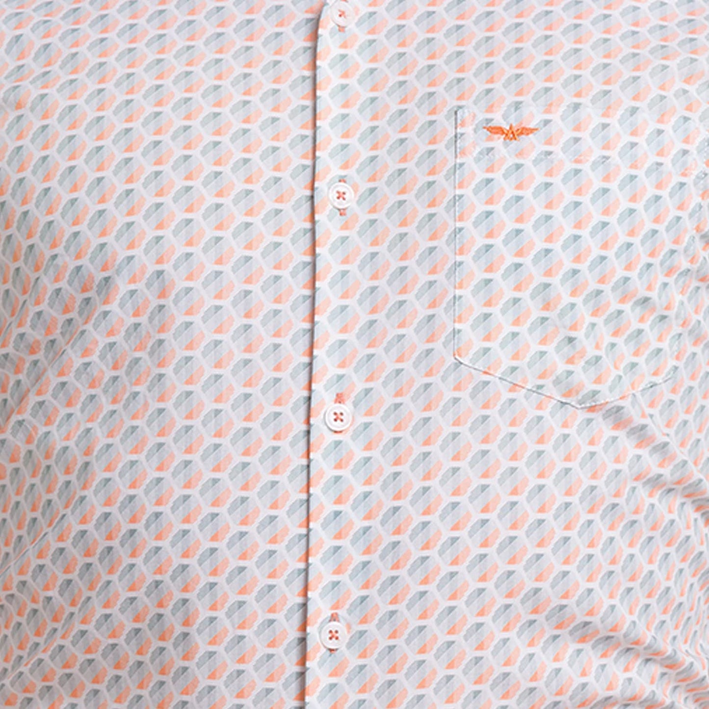 Park Avenue Men's Full Sleeve Slim Fit Medium Orange Casual Shirt