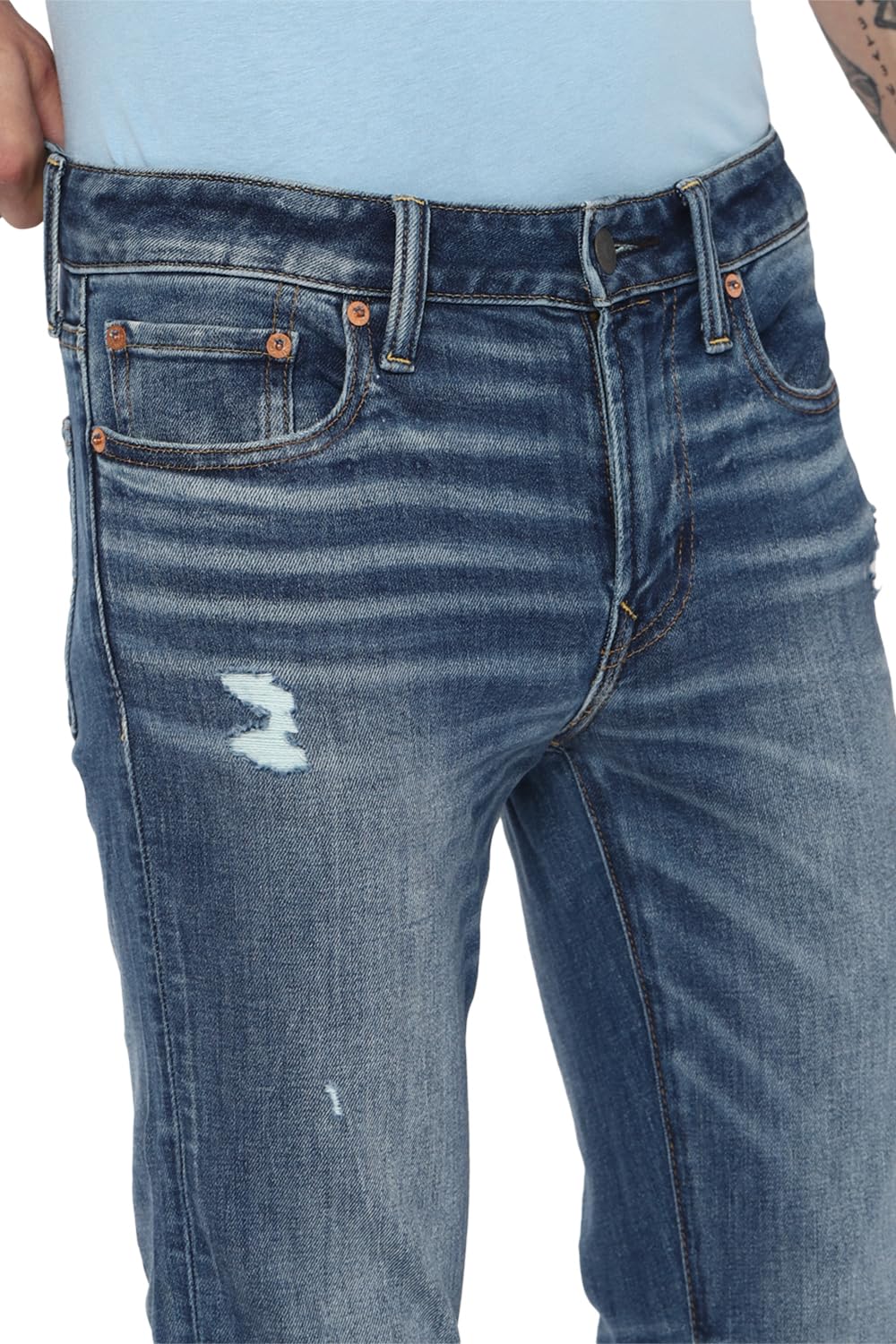 American Eagle Men Blue Airflex Skinny Jean