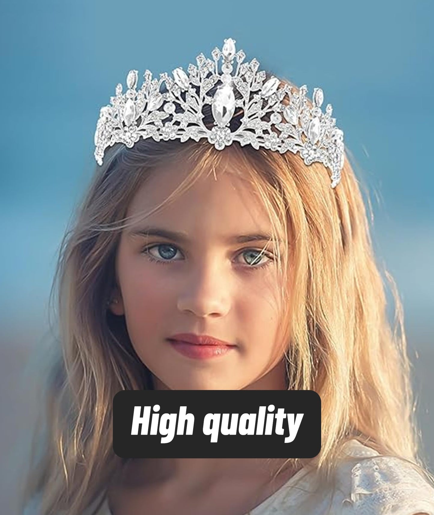 Tiara for Women, Wedding Crown for Bride, Elegant Bridal Crown for Wedding, Queen Crown for Girls, Formal Event Headpiece for Pageants and Most Occasions ﻿