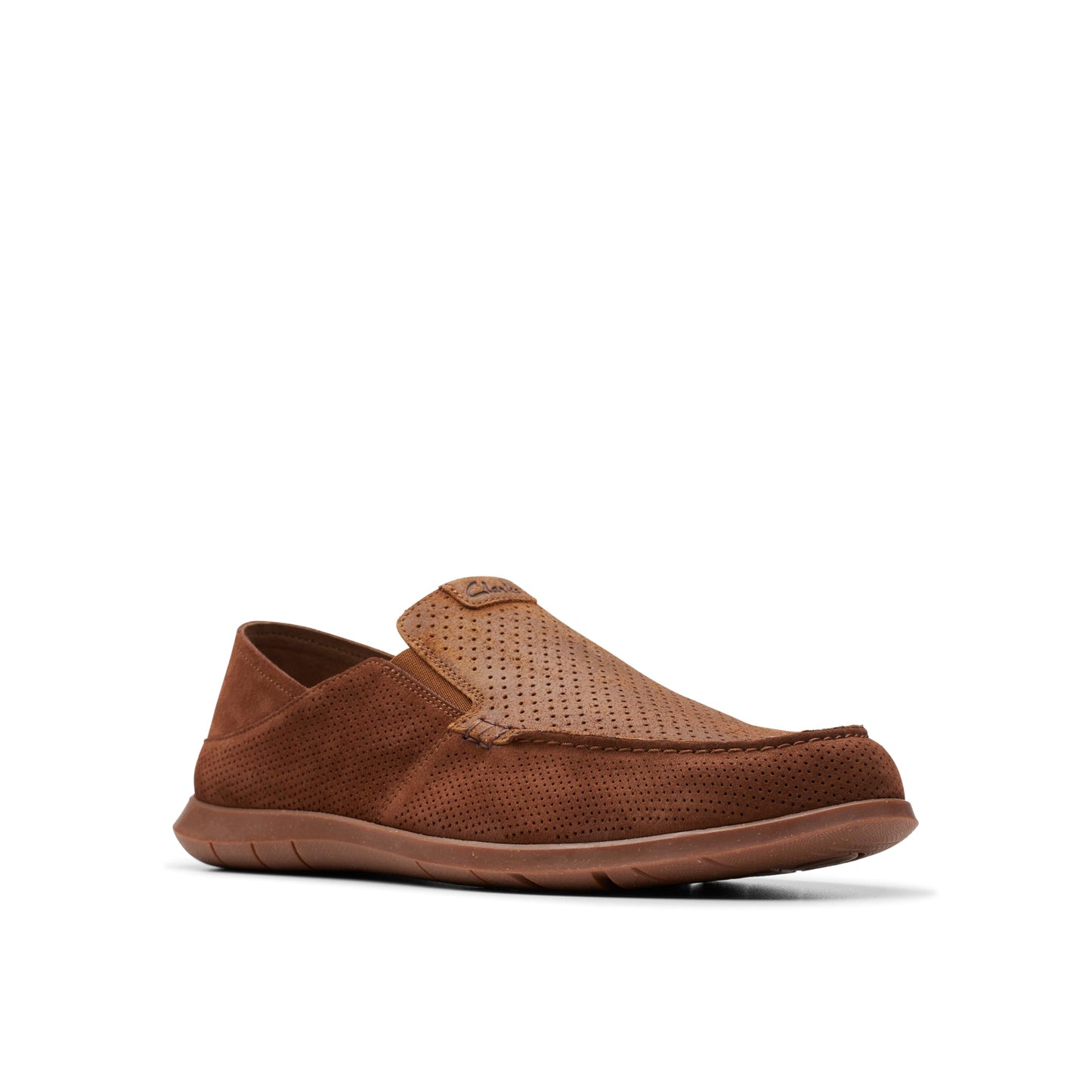 Clarks Men's Flexway Easy Moccasin, Dark Brown Suede, 6.5 UK