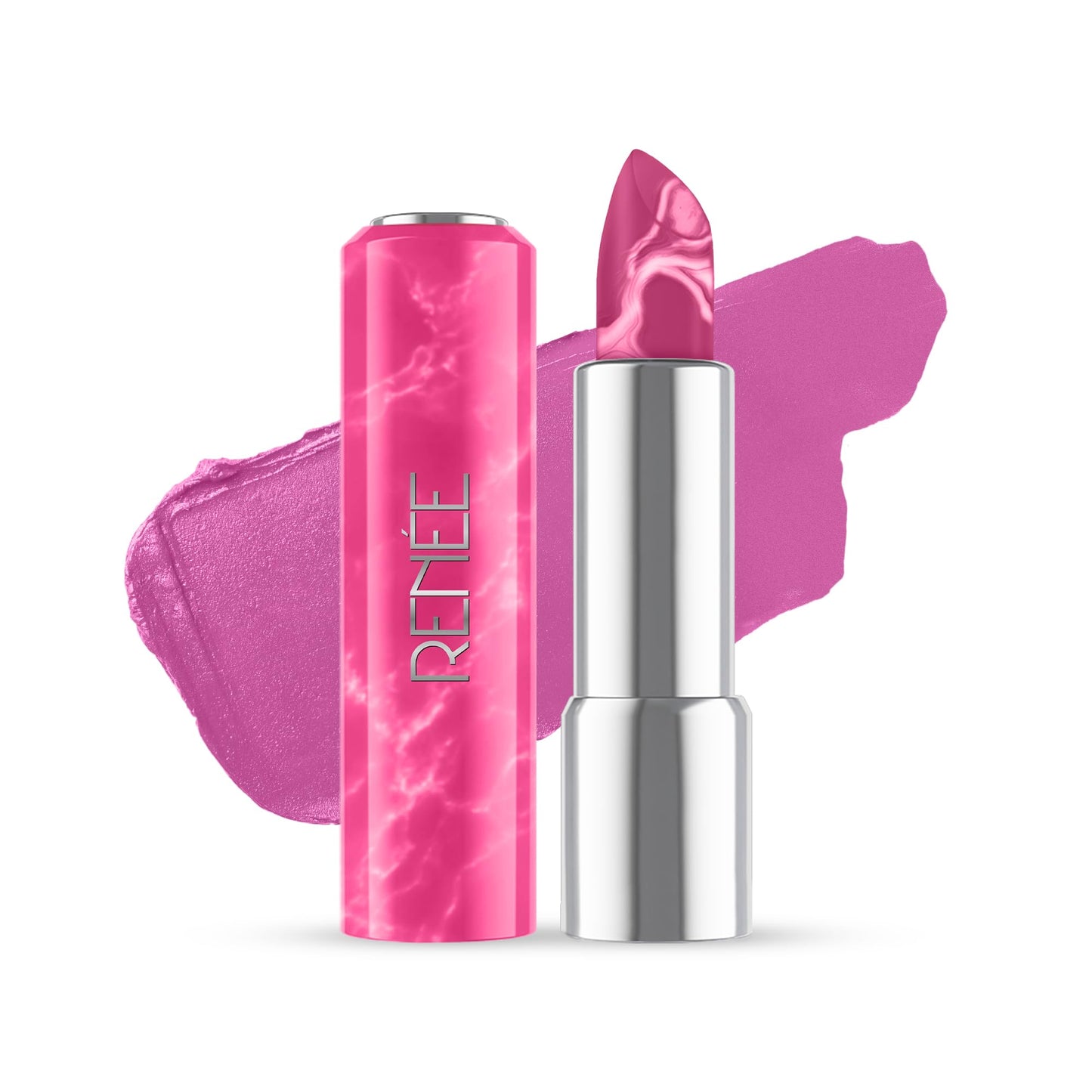 RENEE Marble Lipstick - Perla 4 Gm, Rich Payoff with high Color Pigment, Moisturizing, Nourishing, Smooth Creamy Matte Finish, Enriched with Shea Butter & Vitamin E
