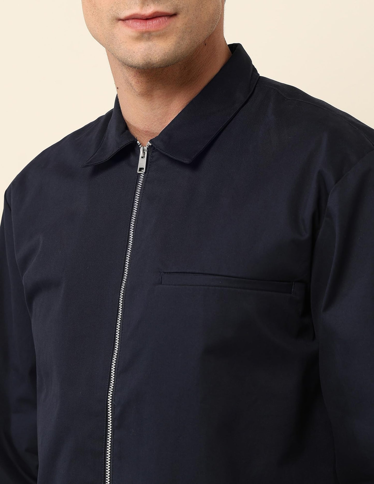 U.S.Polo Association Men's Spread Collar Regular Fit Shacket