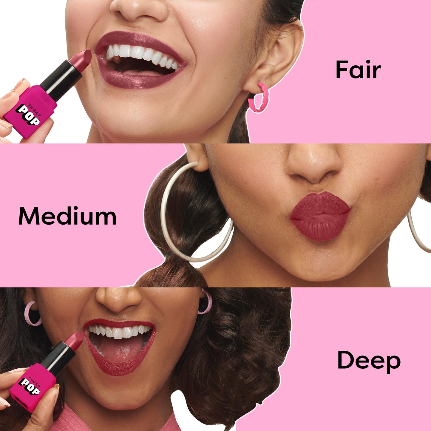 SUGAR POP Satin Matte Lipstick 01 Daisy - 3 gms - Satin-matte | Long-wearing | Full Coverage | Hydrating