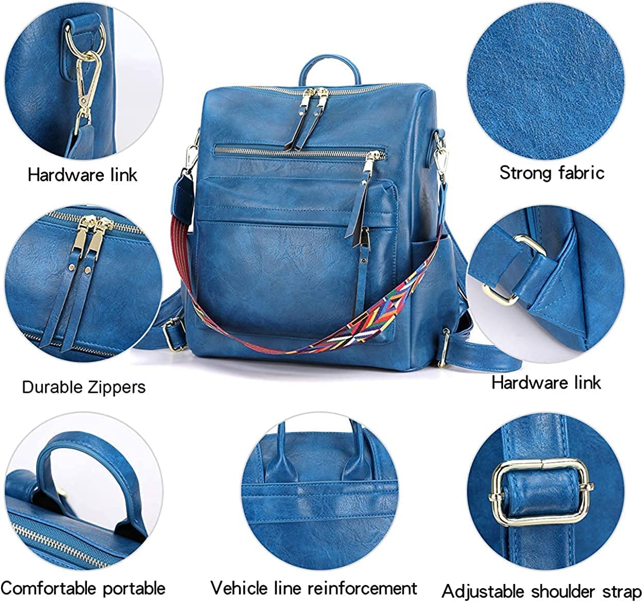 ProArch Stylish Suede Leather Anti Theft Women's Fashion Backpack | Sling | Shoulder | Handbag | Ladies Purse | College Bag for Girls