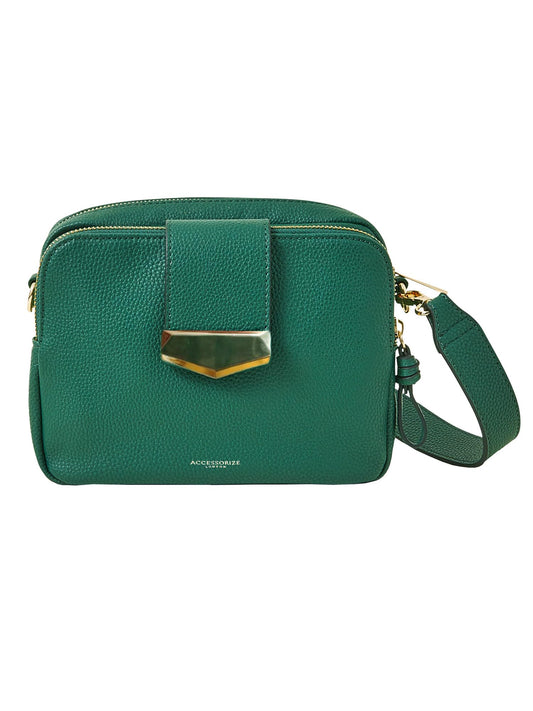 Accessorize London Women's Green Functional Crossbody Sling Bag | Bags for women | Ladies Purse Handbag
