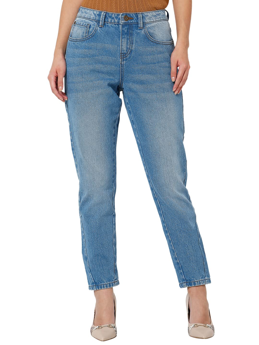 VERO MODA Women's Girlfriend Fit Blue Classic Jeans_30