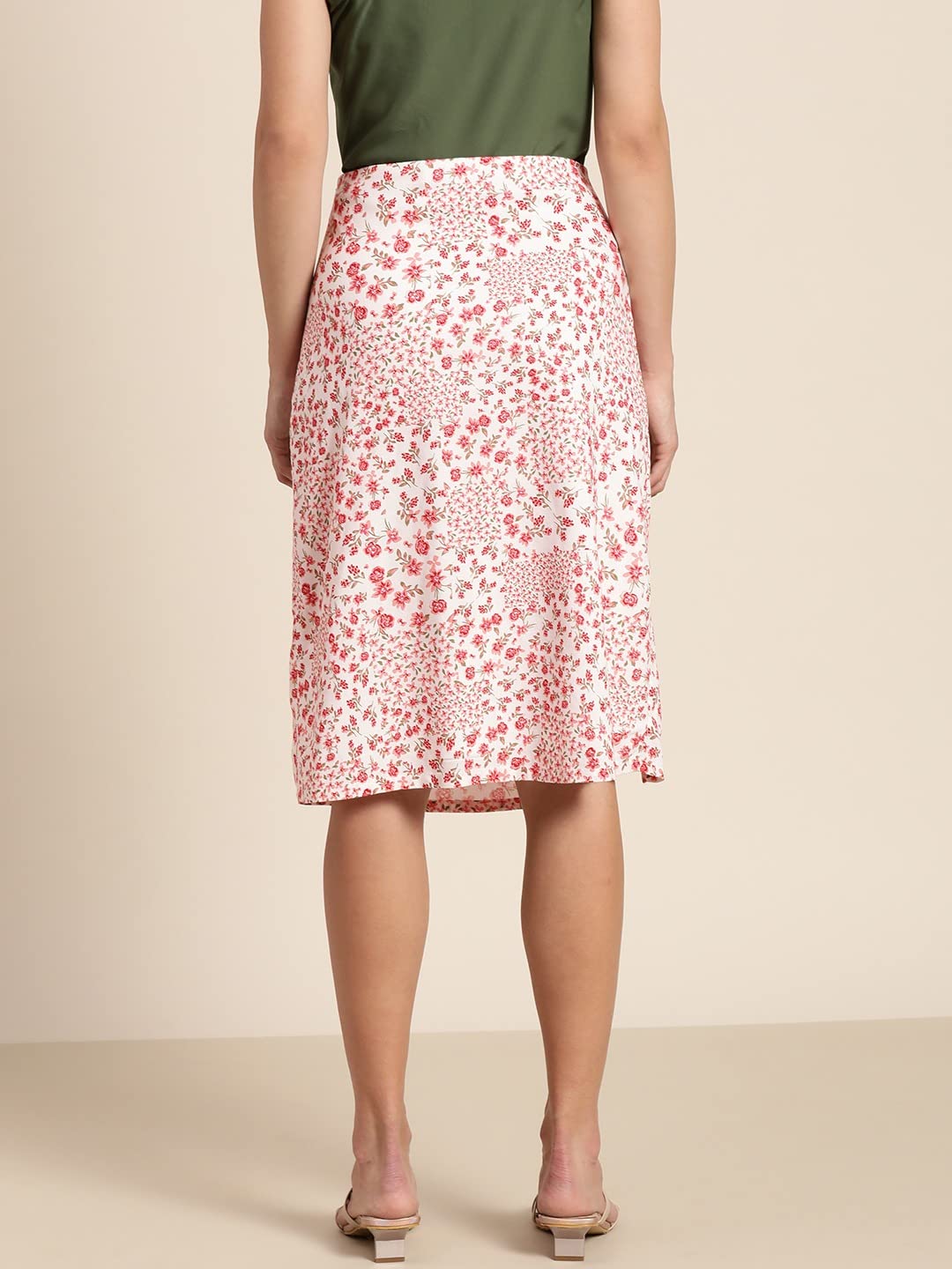 Marie Claire Rayon Western Skirt White