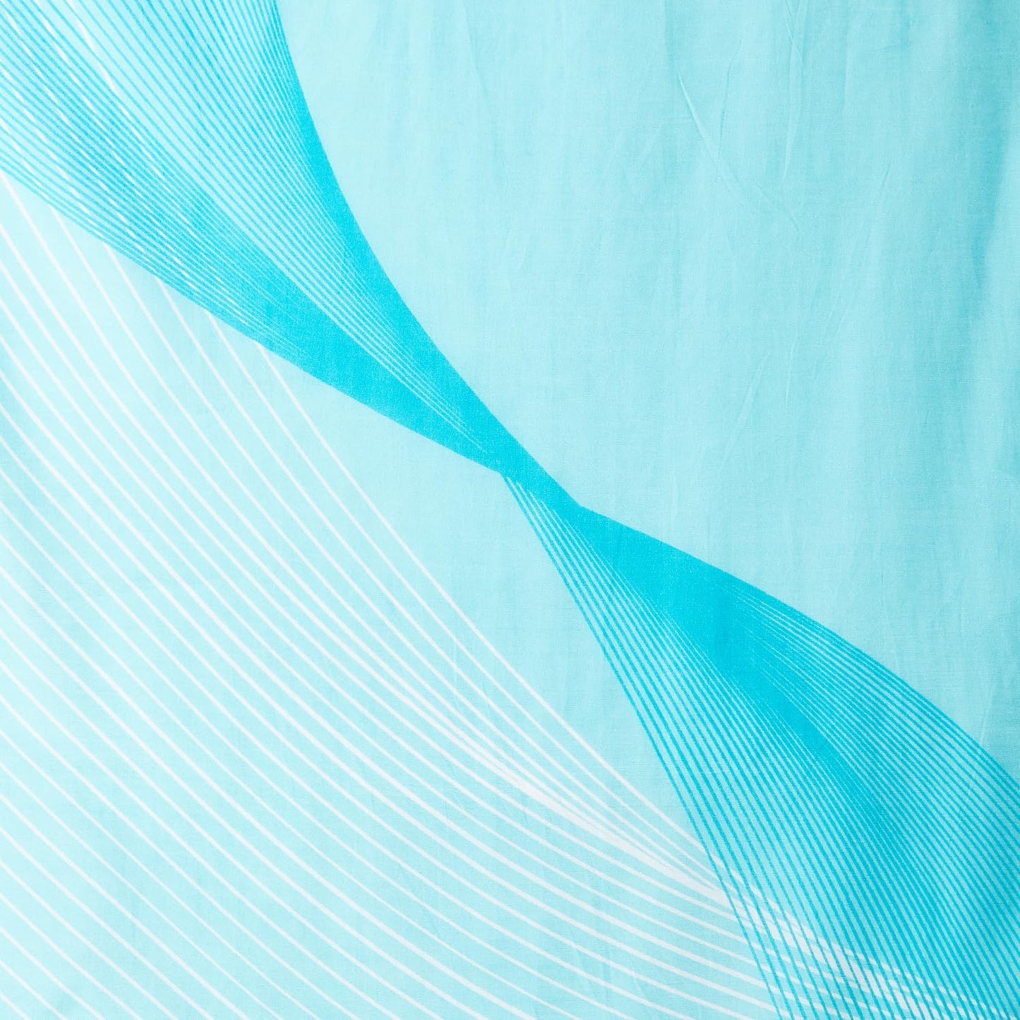 navyasa Dark Blue Liva Organza Geometric Print Saree