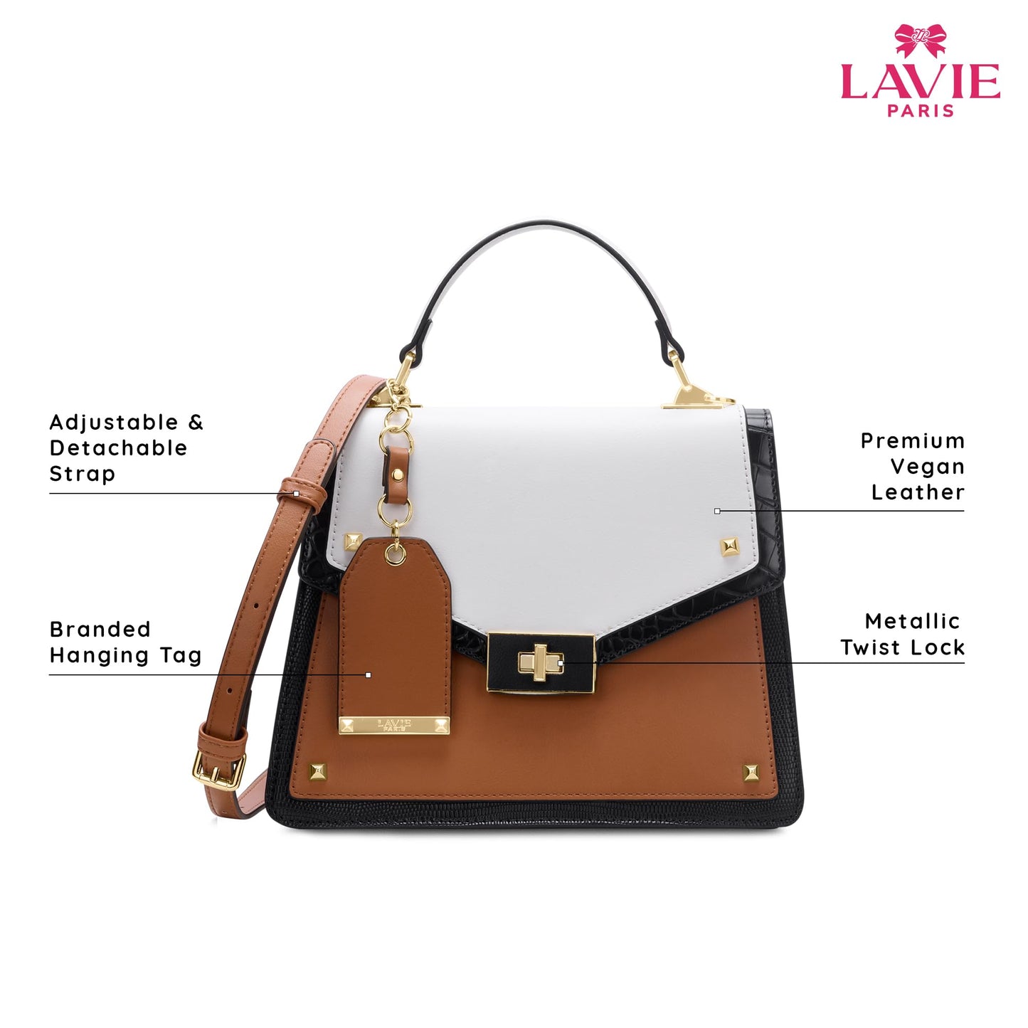 LAVIE PARIS Women's Ales Medium Flap Crossbody Sling Bag | Ladies Purse Handbag | Gift for Women