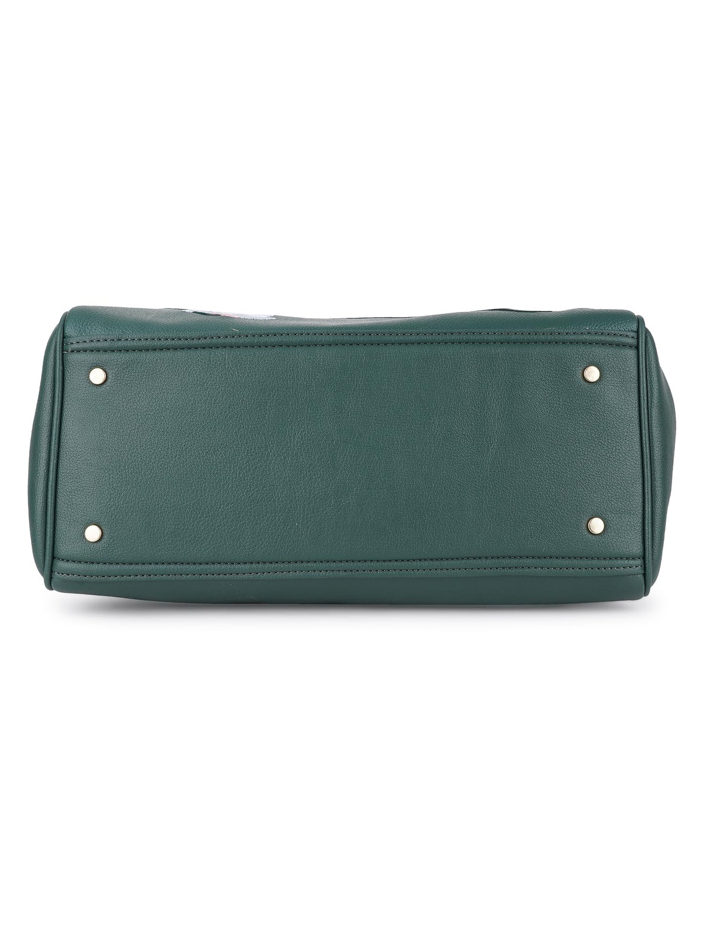 LAPIS O LUPO Flower Embroidery Women Handbag (Green)