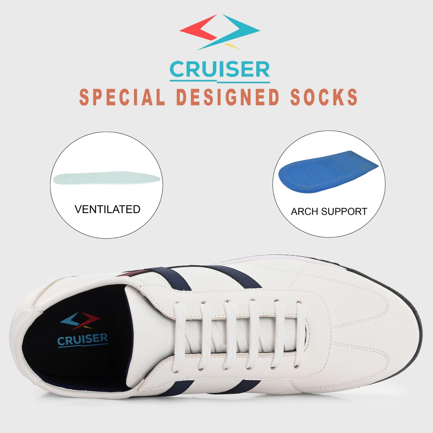 Cruiser Mens Casual Shoes 2579-7_White_9