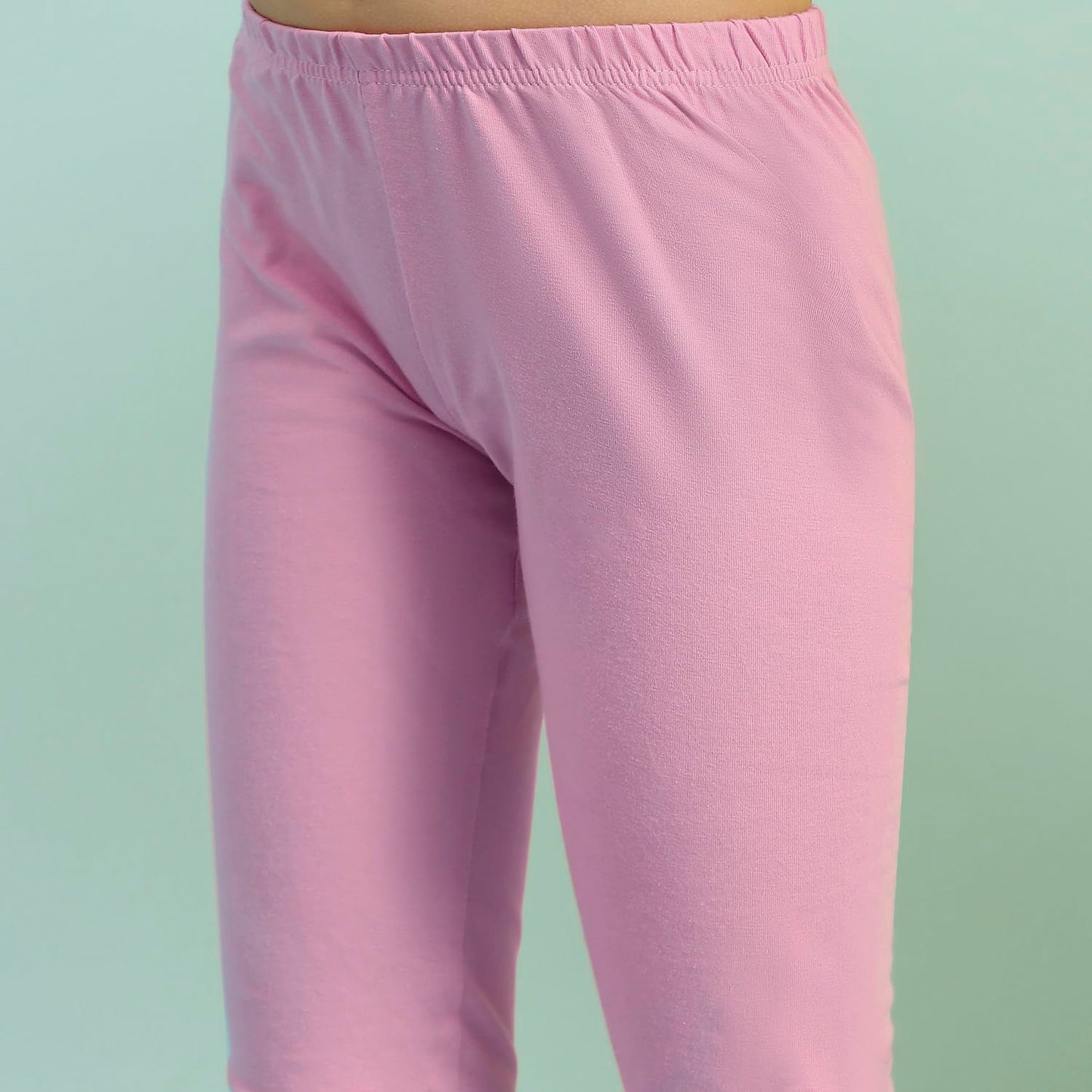 BIBA Girls Violet Tiered Cotton Solid Kurta suit set