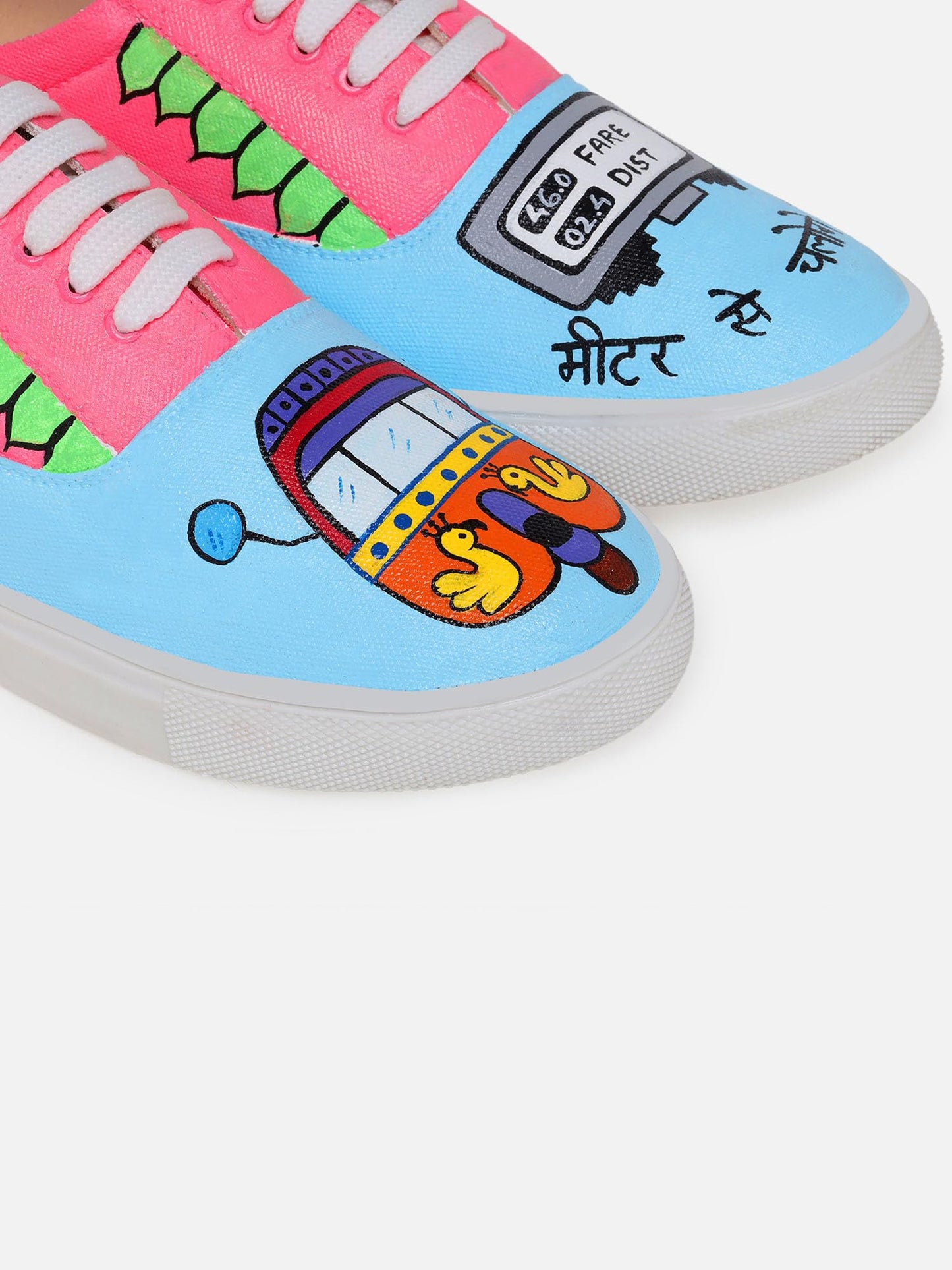 THE QUIRKY NAARI Meter se chaloge Sneakers in Eye-Catching Colors | Multicolor