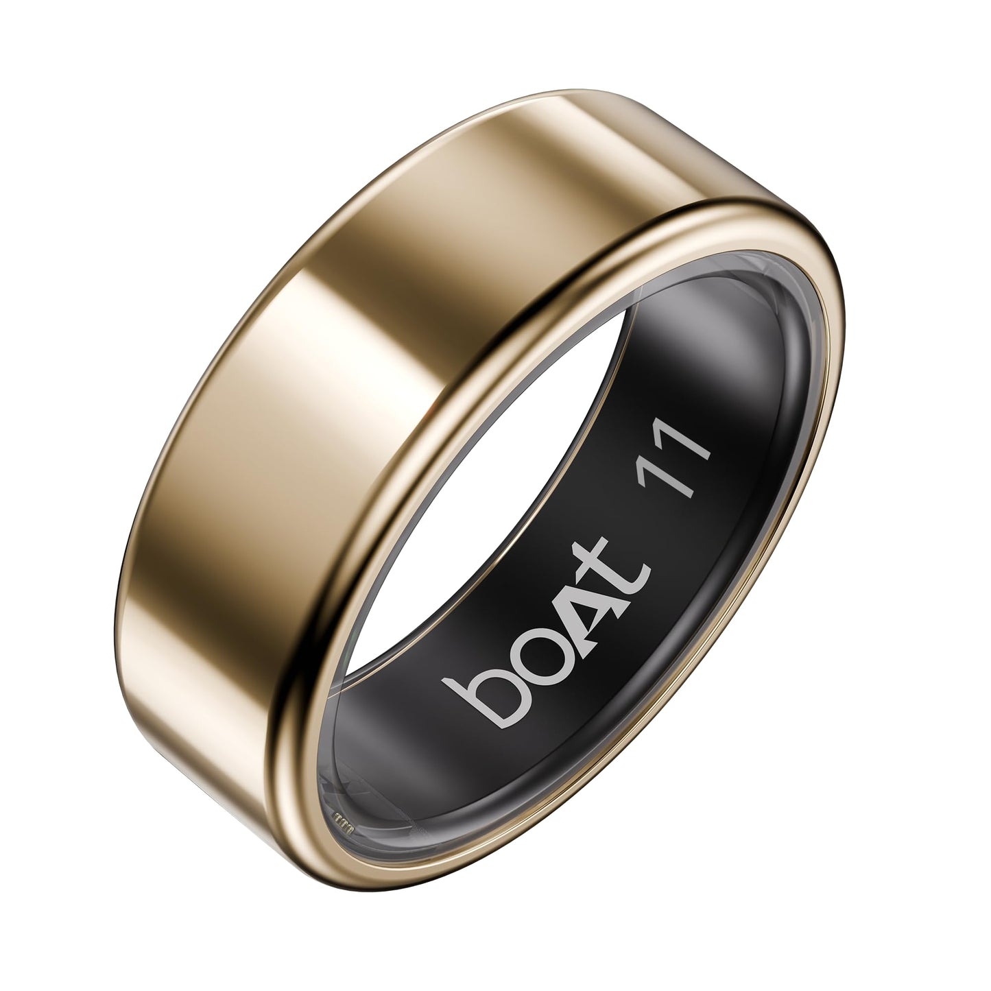 boAt New Launch SmartRing Active Plus, Auto Heart Rate, Sleep, SpO2, Stress & Skin Temperature Monitor, Stainless-Steel Build, Lightweight, 30-Days Battery, Magnetic Charging Case(11, Rose Gold)