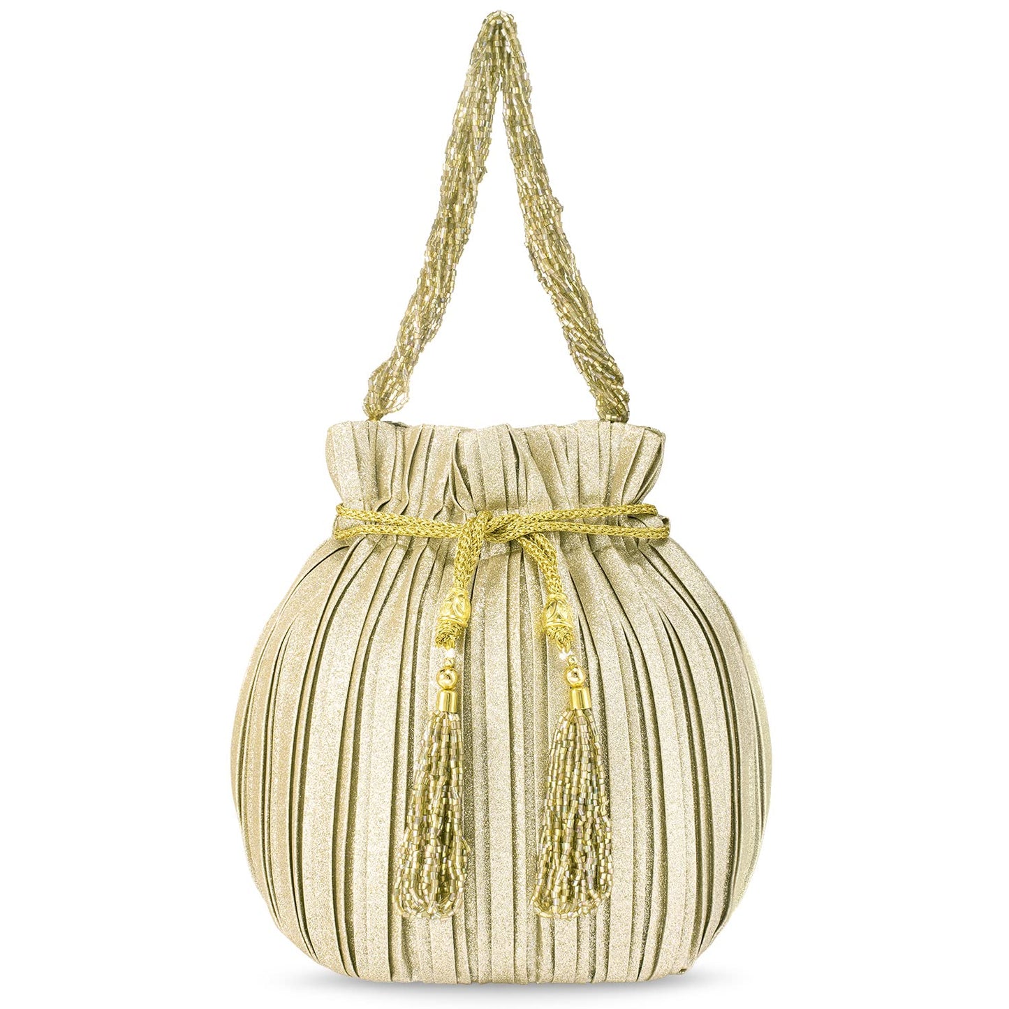Peora Potli Bags for Women Evening Bag Clutch Ethnic Bride Purse with Drawstring (P63G)