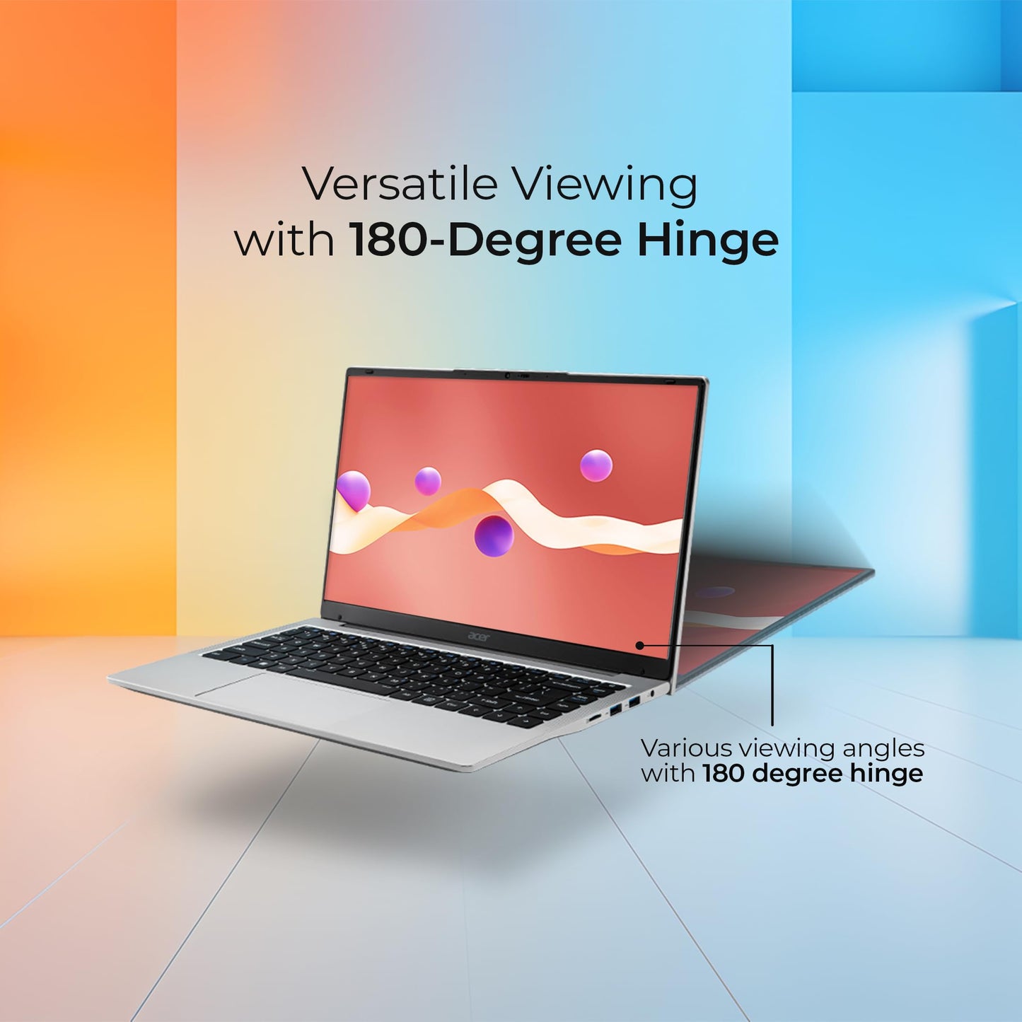 acer Aspire 3, Intel Core Celeron N4500, 12GB LPDDR4X RAM, 512GB SSD, HD, 15.6"/39.62cm, Windows 11 Home, Pure Silver, 1.5KG, A325-45, Thin and Light Laptop