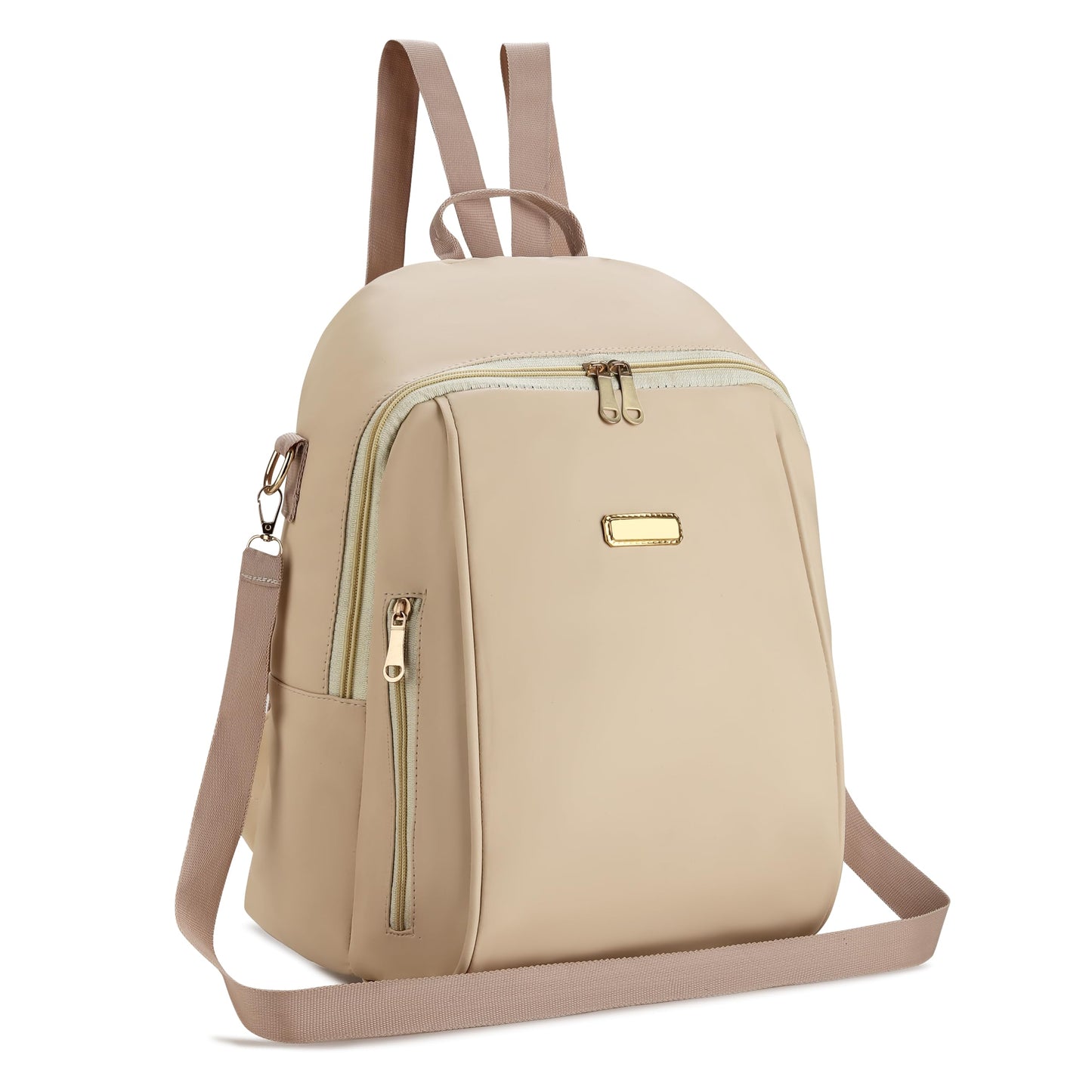 SKUGG Women's Backpack Purse – Stylish PU Leather Backpack for Women, Fashion Travel Daypack with Anti-Theft Pocket, Lightweight & Durable (Cream)